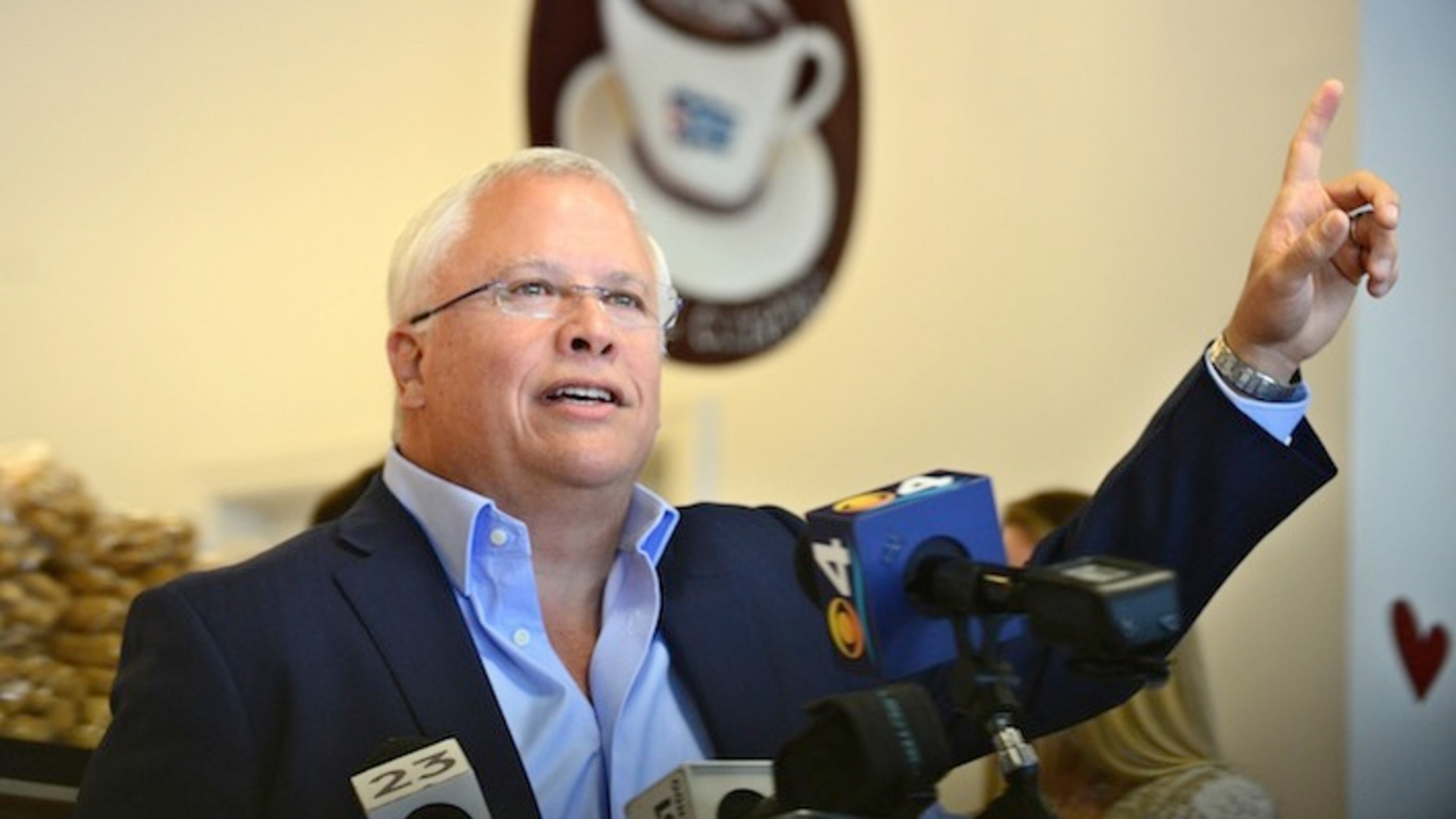 Republican Carlos Beruff, a building contractor, announces his candidacy for the U.S. Senate, with a news conference at Vicky Bakery in Miami in February 2016. (Giorgio Viera/El Nuevo Herald/TNS)