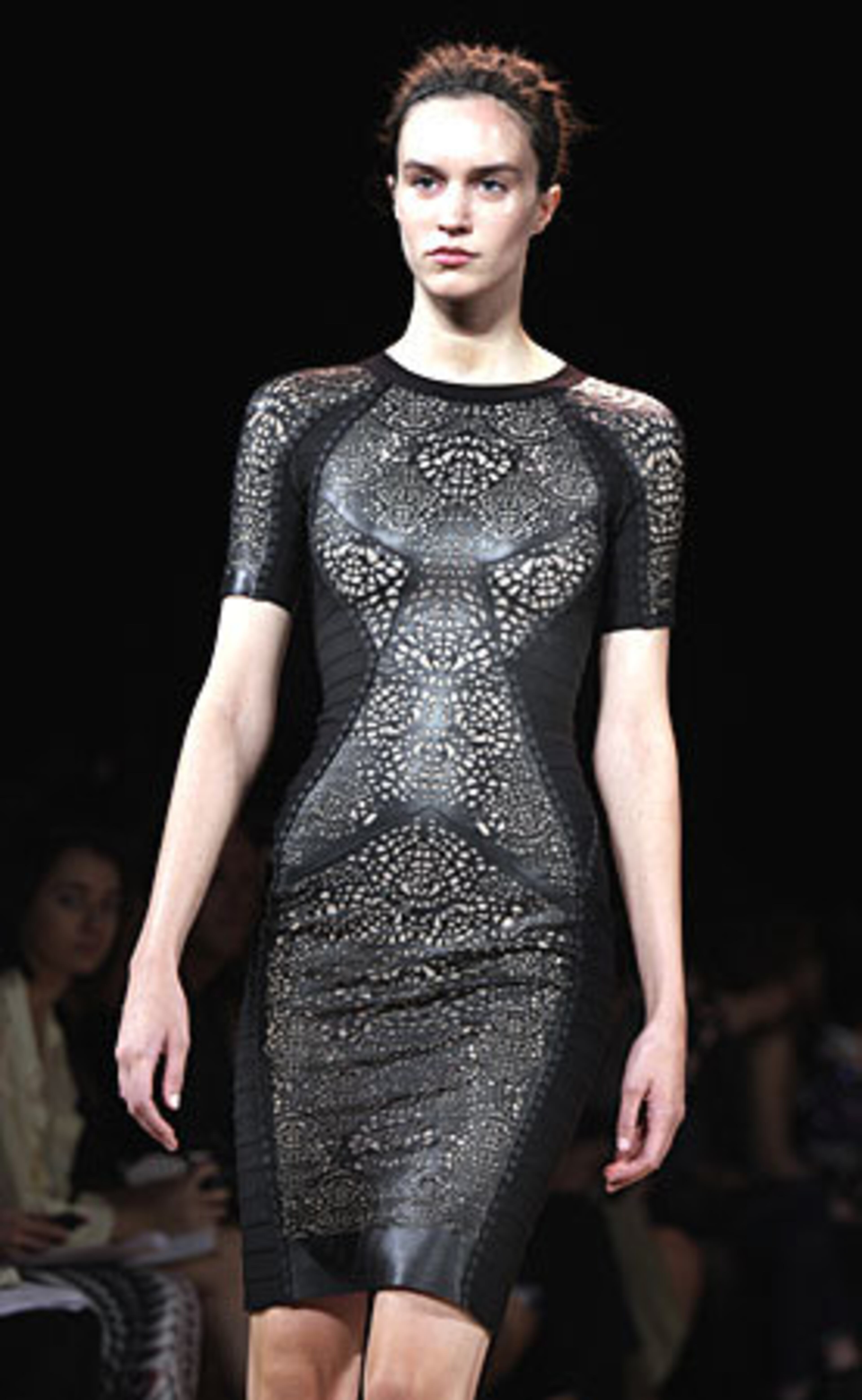 The spring 2011 collection of Herve Leger by Max Azria is modeled during Fashion Week in New York, Tuesday, Sept. 14, 2010.