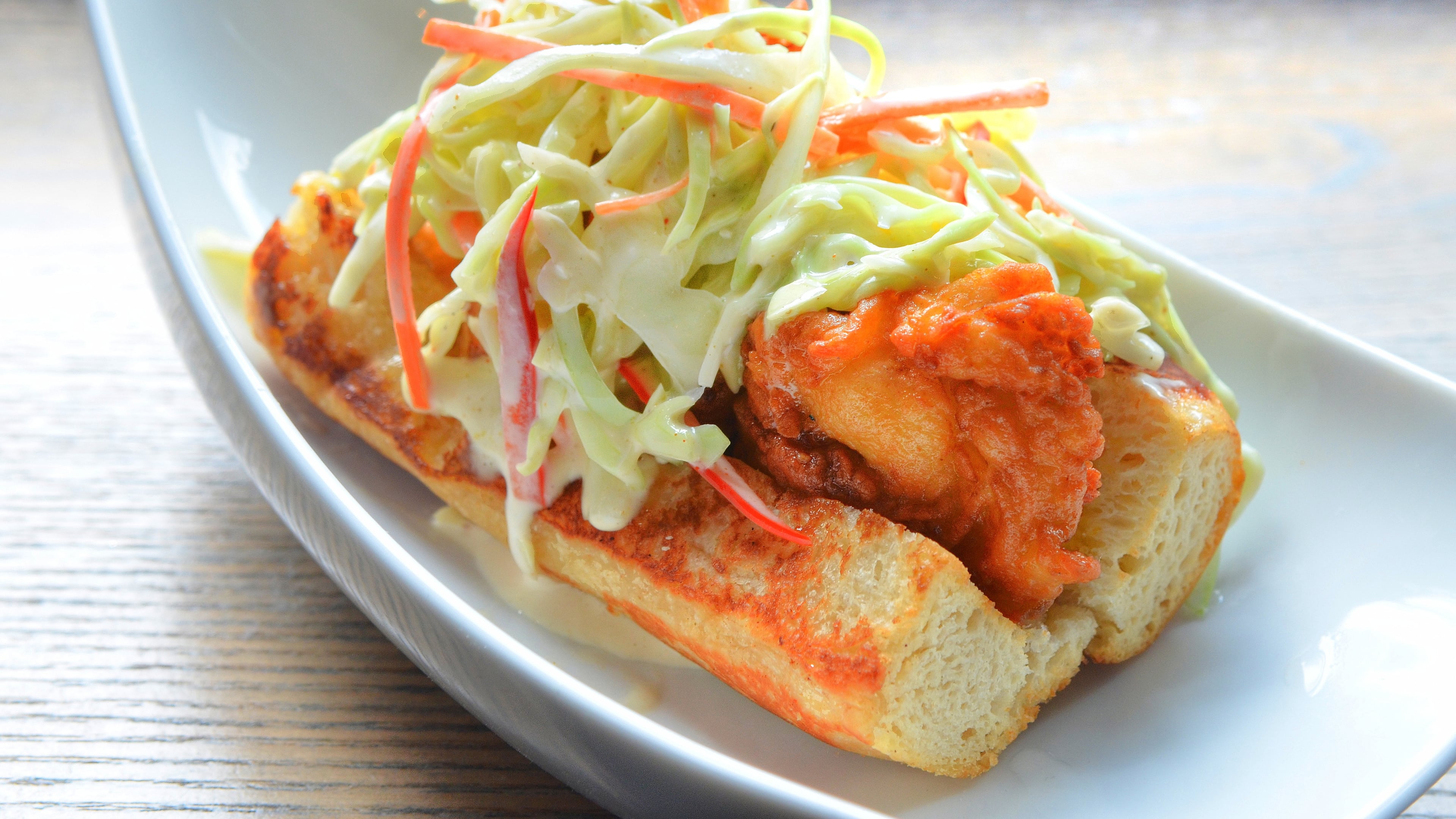 Fried Oyster Slaw Dog from chef Tenney Flynn