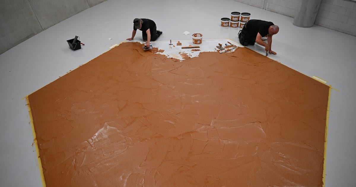 Peanut butter floor returns to Dutch museum as tribute to late artist
