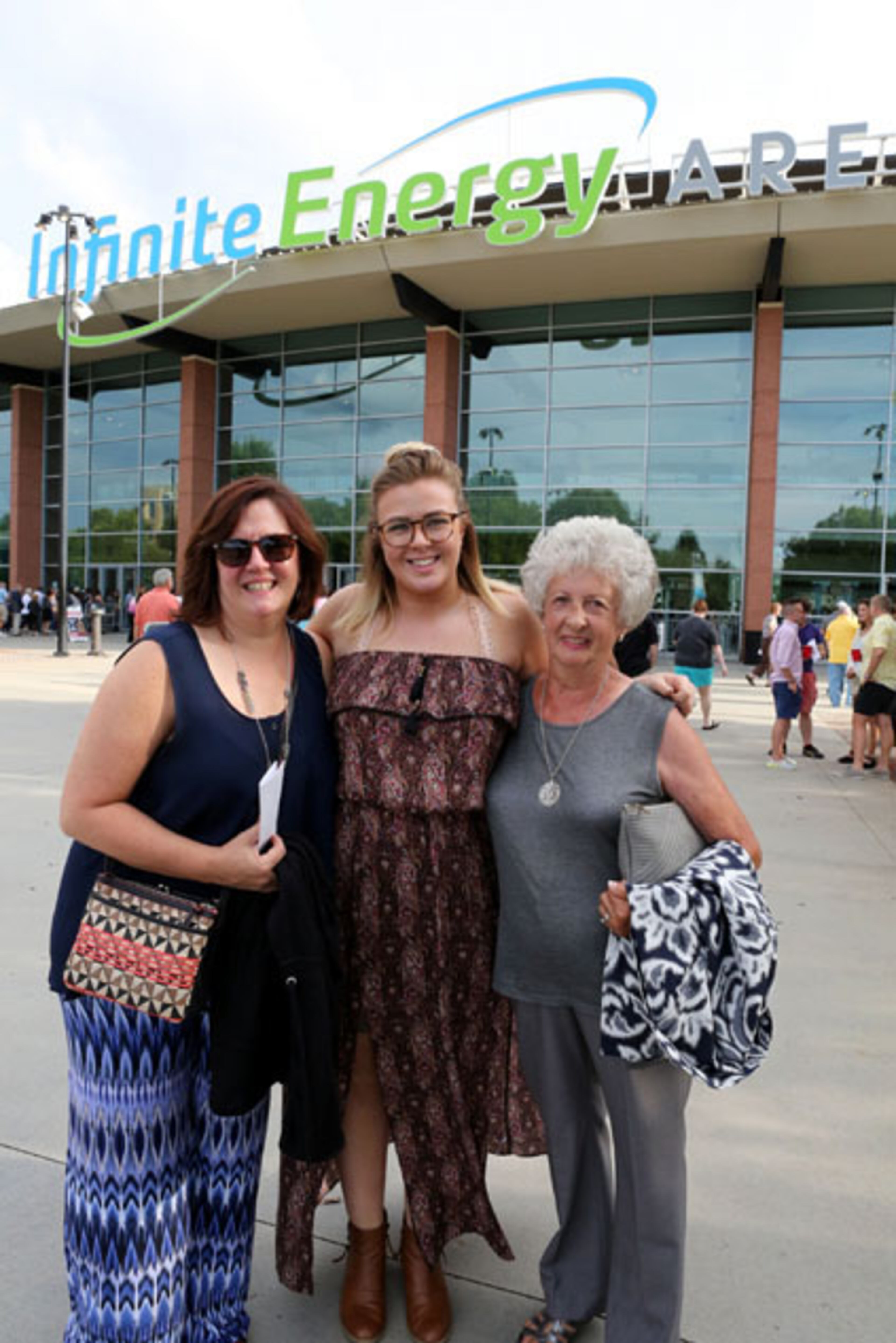Donna Byers, Noel Carter and Annette Doggett are Dolly Parton fans from Conyers. Dolly Parton brought her "Pure & Simple" world tour to a sold-out Infinite Energy Arena in Duluth on Saturday night, June 6, 2016. Robb Cohen Photography & Video /www.RobbsPhotos.com