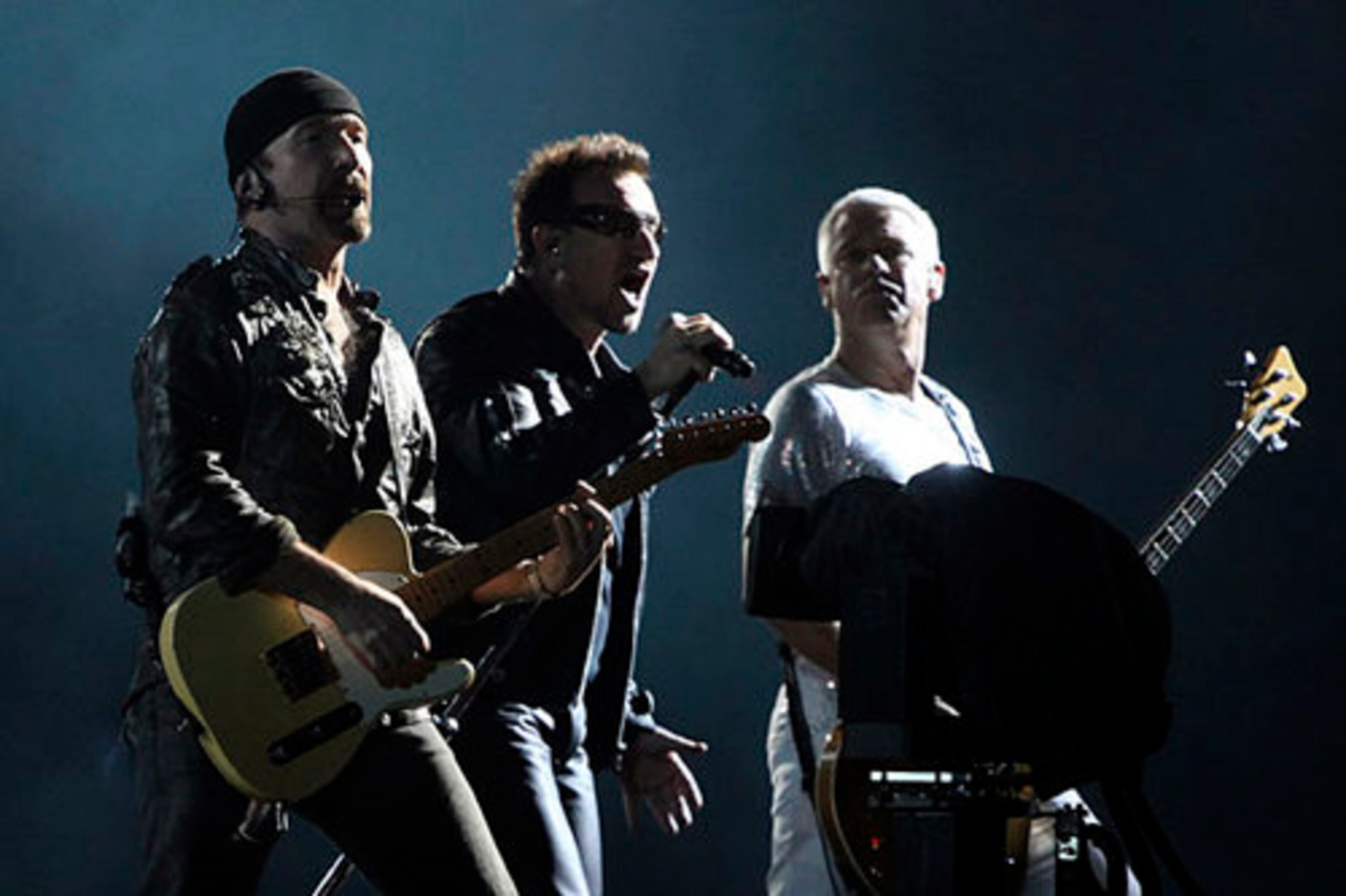 The Edge, Bono and Adam Clayton.