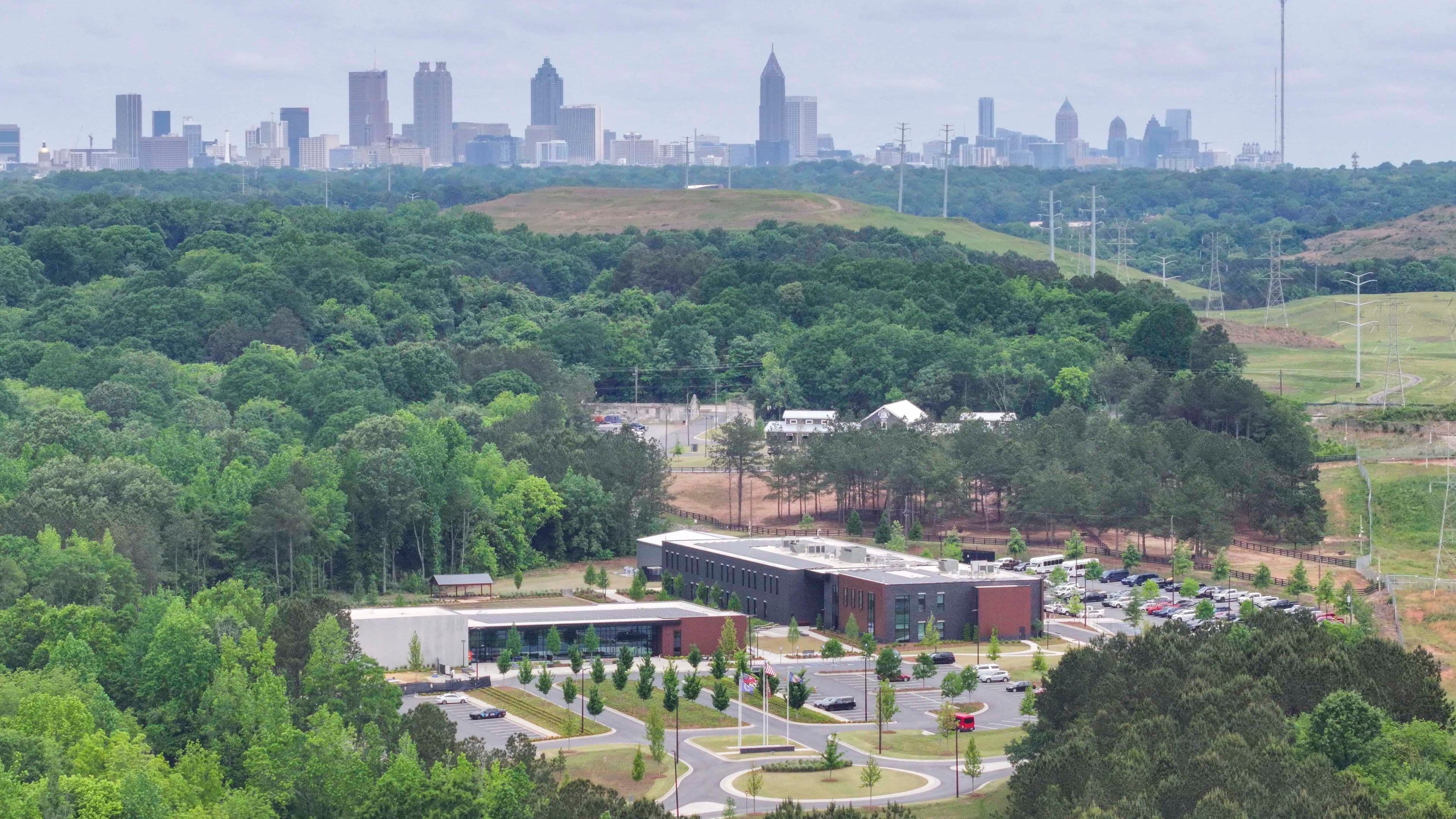 The controversial Atlanta Public Safety Training Center located on the east side of downtown.