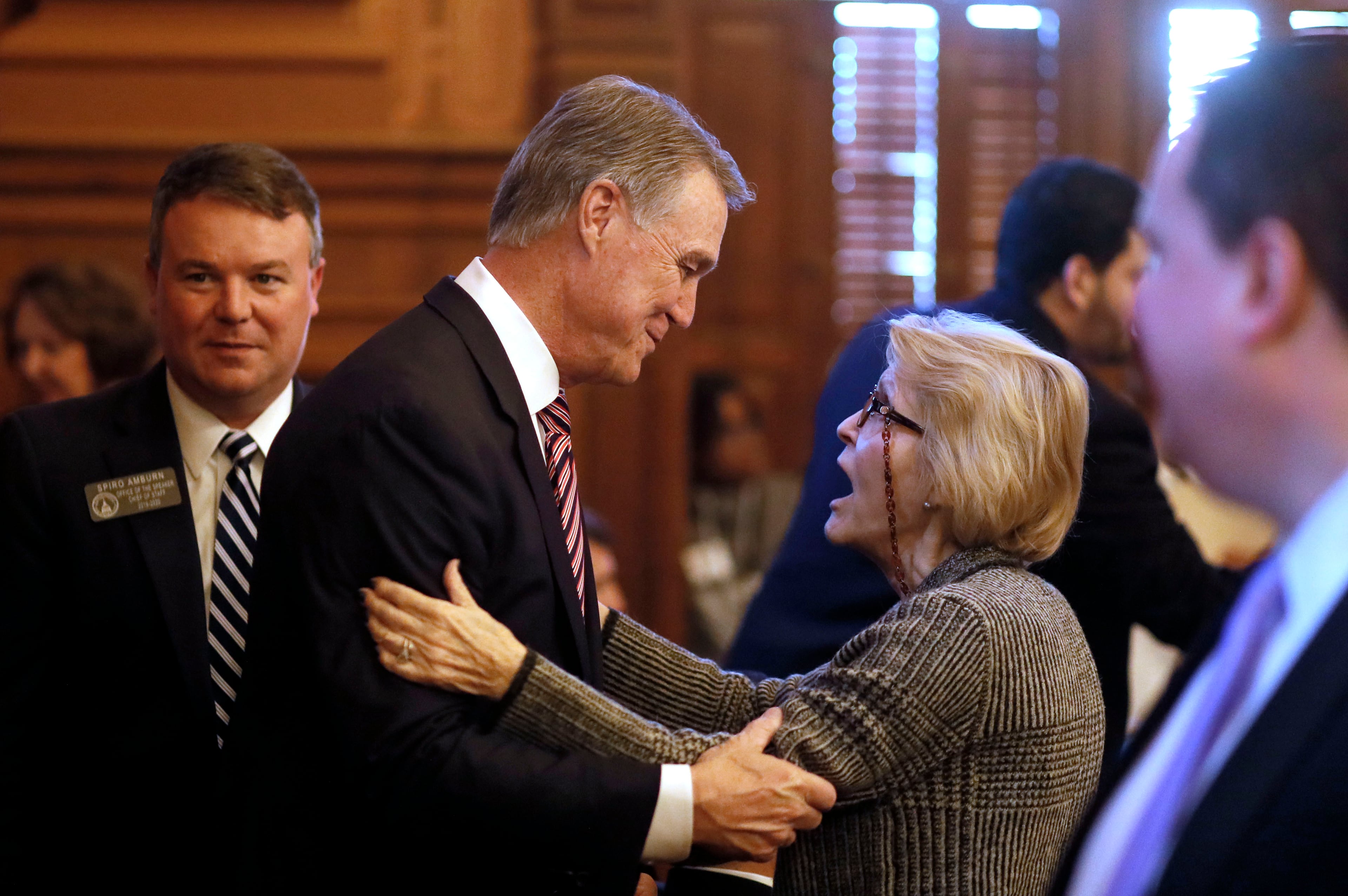 Rep. Susan Holmes, right from Monticello died in late April.