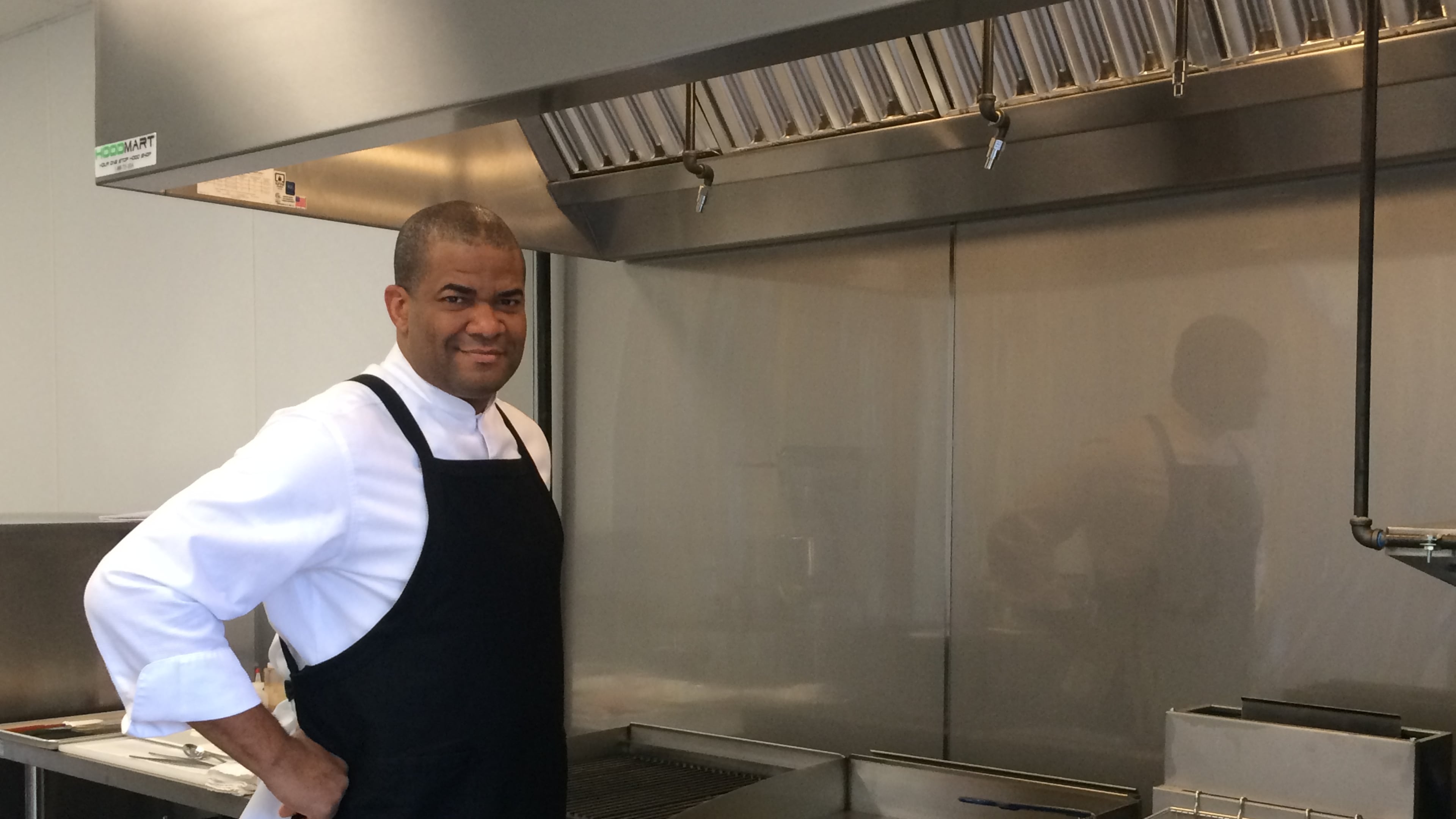 Certified Master Chef Daryl Shular stands in the master kitchen at new culinary incubator J's Kitchen in Doraville.