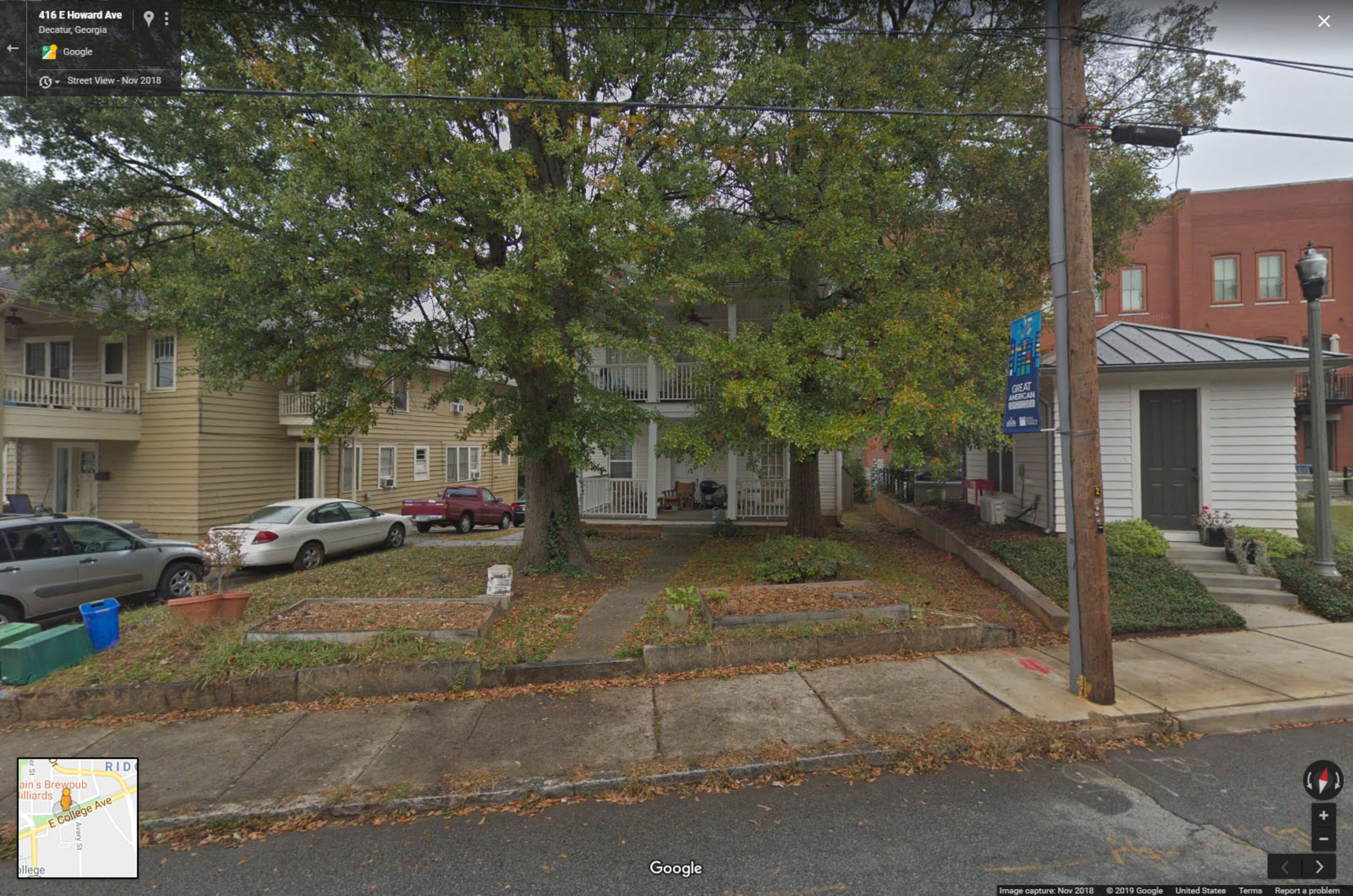 This home at 416 East Howard Avenue in Decatur is listed as the home of Frances Zahn in a 1936 city directory. That year, Zahn moved into an abandoned streetcar in Avondale, where she lived until her death in 1948.