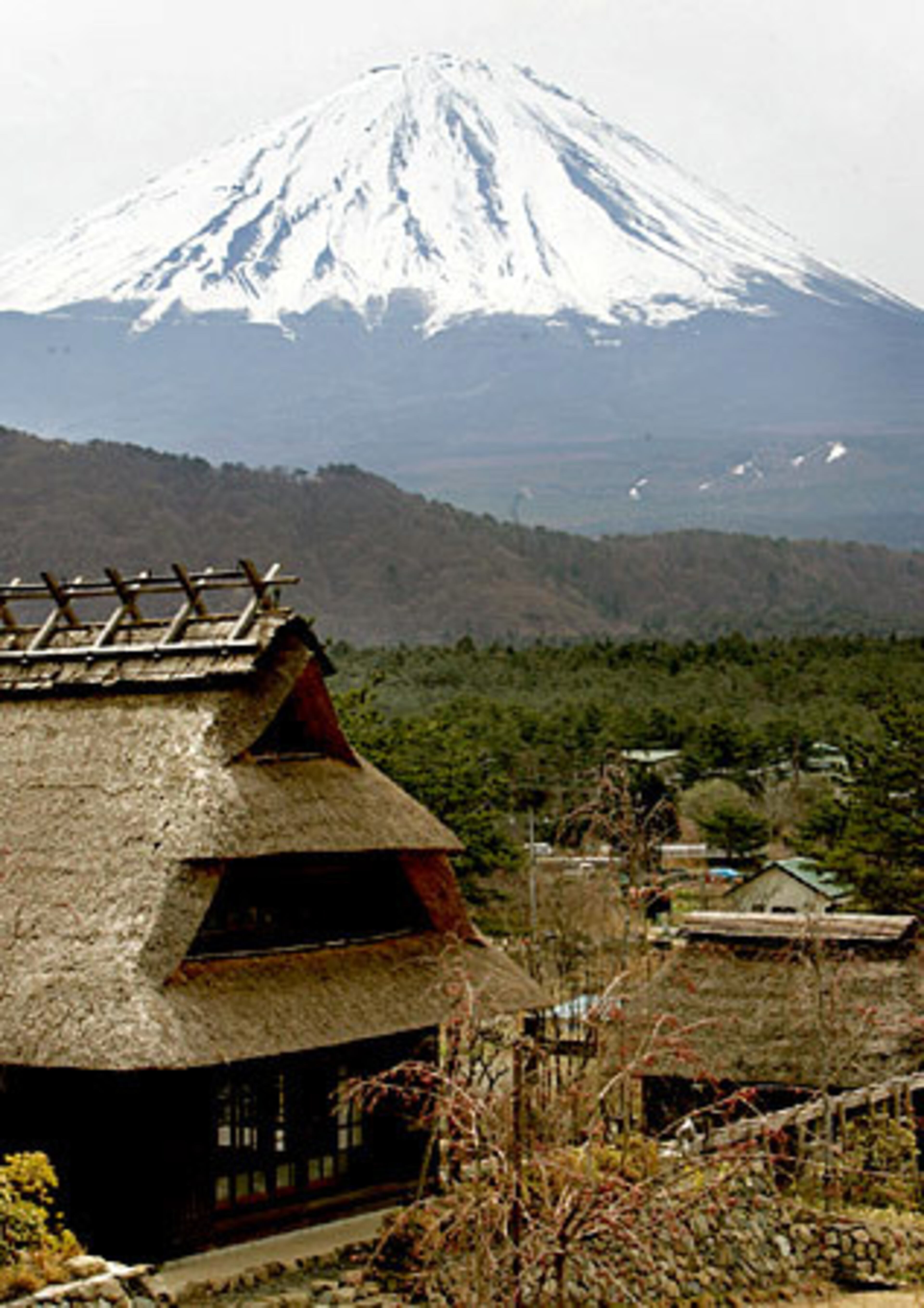 Mount Fuji soars behind thatched houses in Oshinohakkai, Japan. Among the suggestions for natural wonders already received are places like Mount Everest, Ireland's Cliffs of Moher, Russia's Lake Baikal, Ecuador's Galapagos Islands, Egypt's Mount Sinai, Vietnam's Ha Long Bay, Tanzania's Serengeti National Park and Australia's Ayers Rock.