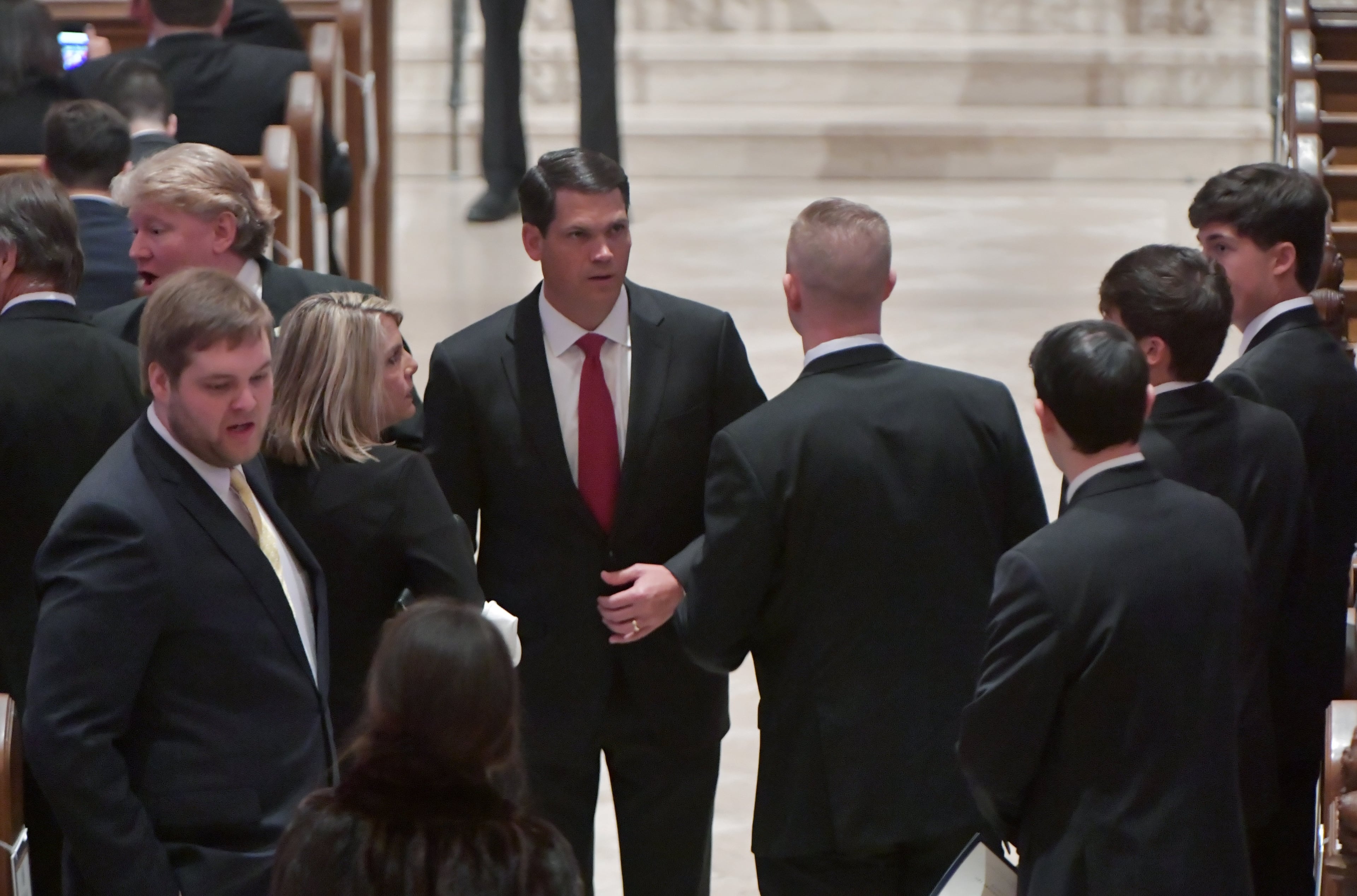 January 14, 2019 Atlanta - Lieutenant Governor-Elect Geoff Duncan (center) attends the inauguration day prayer service for Governor-Elect Brian Kemp at The Cathedral of St. Philip on Monday, January 14, 2019. HYOSUB SHIN / HSHIN@AJC.COM