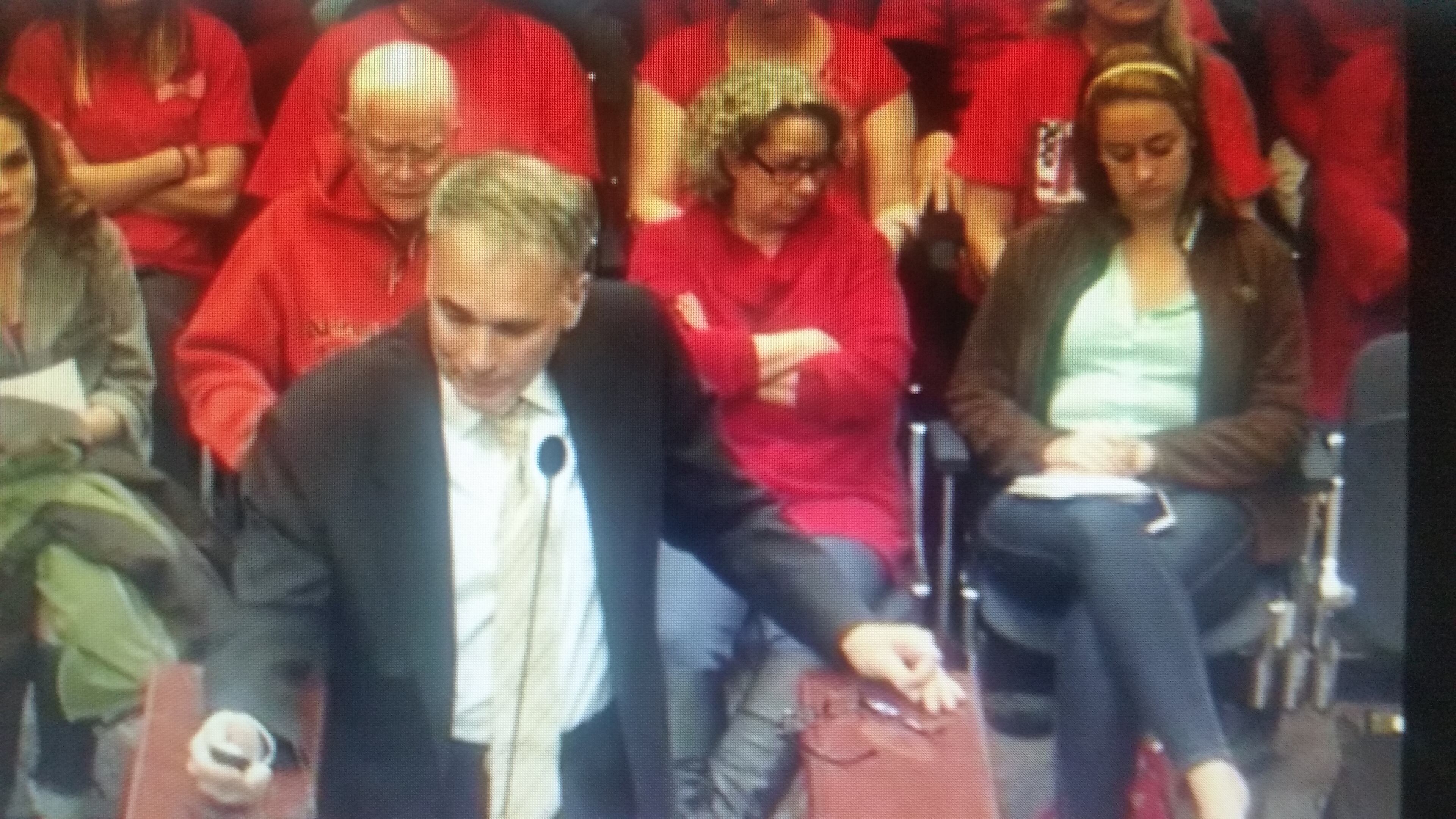 Attorney Stuart Teague, representing Dr. Sumalatha Satoor, argues the case for building a Hindu temple near Lake Lanier.