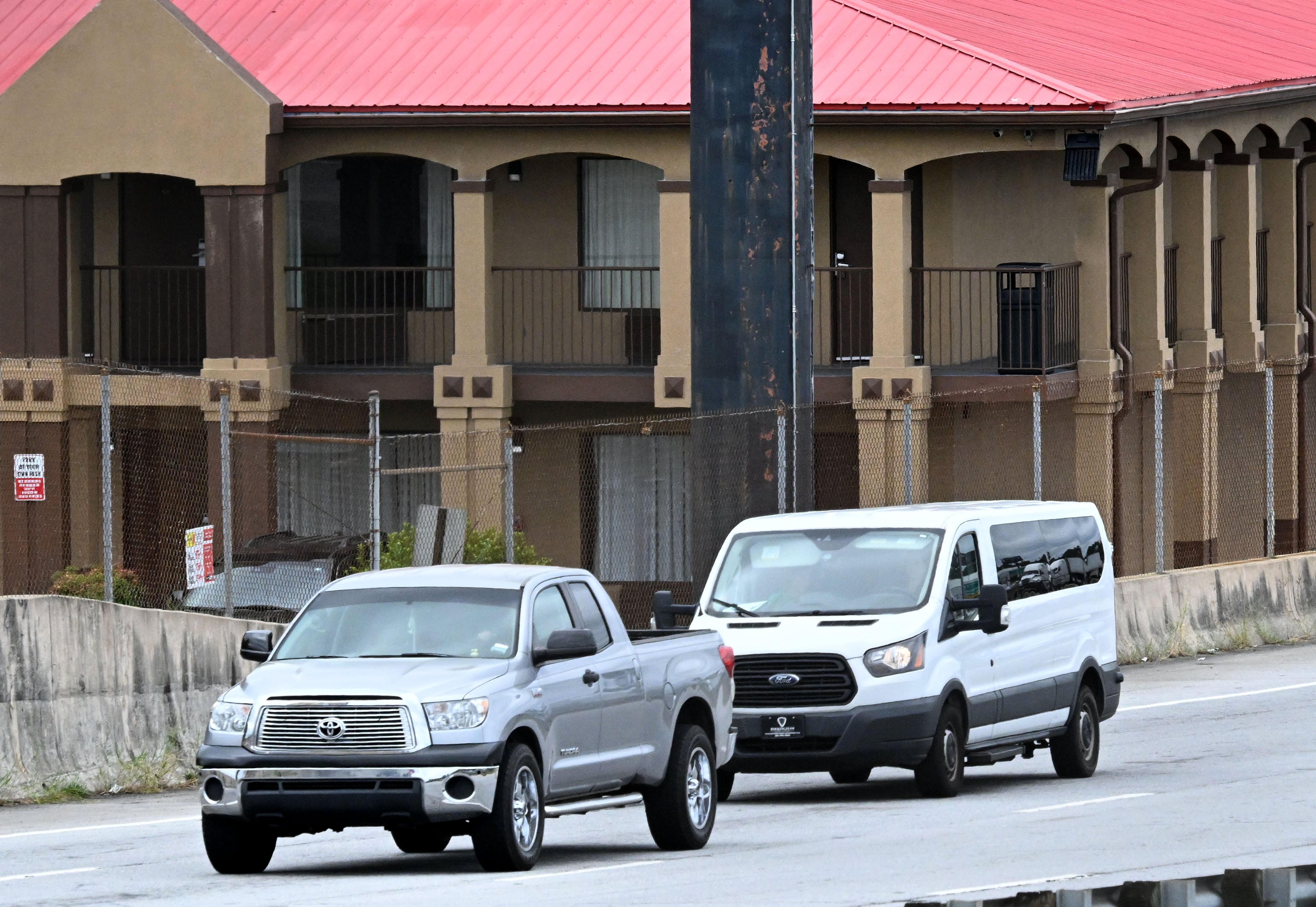Exterior view of Super 8 by Wyndham hotel at 4979 Old National Highway, on Thursday, Sept. 24, 2026, in College Park. A woman who says she was sex trafficked at this hotel when she was a minor in 2020 and 2021 has just won a $164 million jury verdict in a federal trial in Atlanta against the company that owned and operated the motel at that time. (Hyosub Shin/AJC)