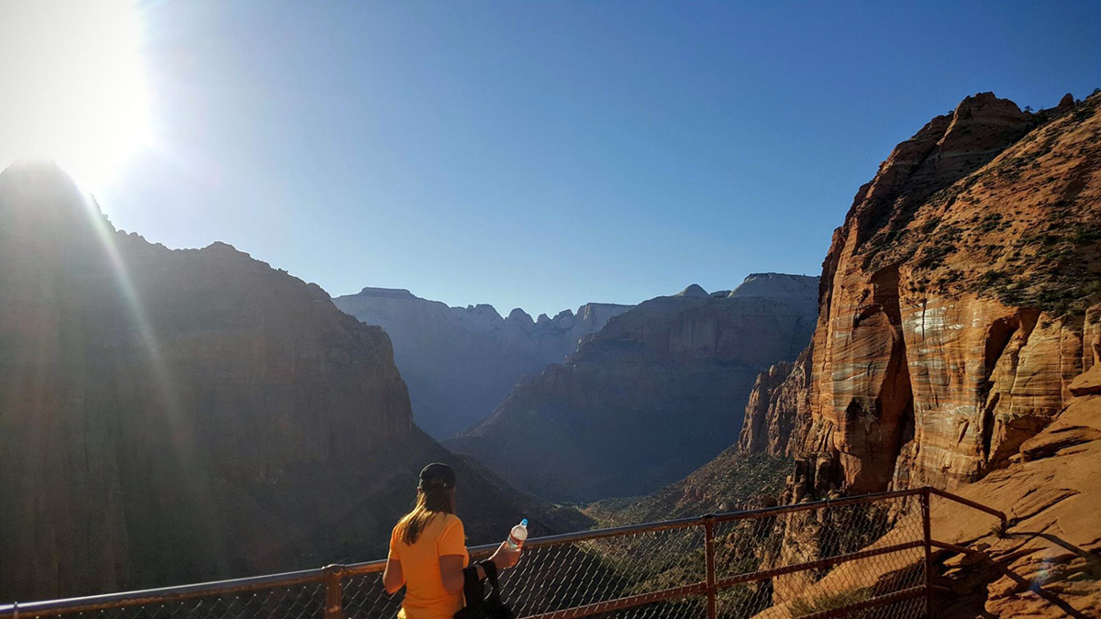 At the end of a half-miile, uphill climb of the Overlook Canyon Trail is this amazing view of Zion Canyon. NANCY CLANTON / nancy.clanton@ajc.com