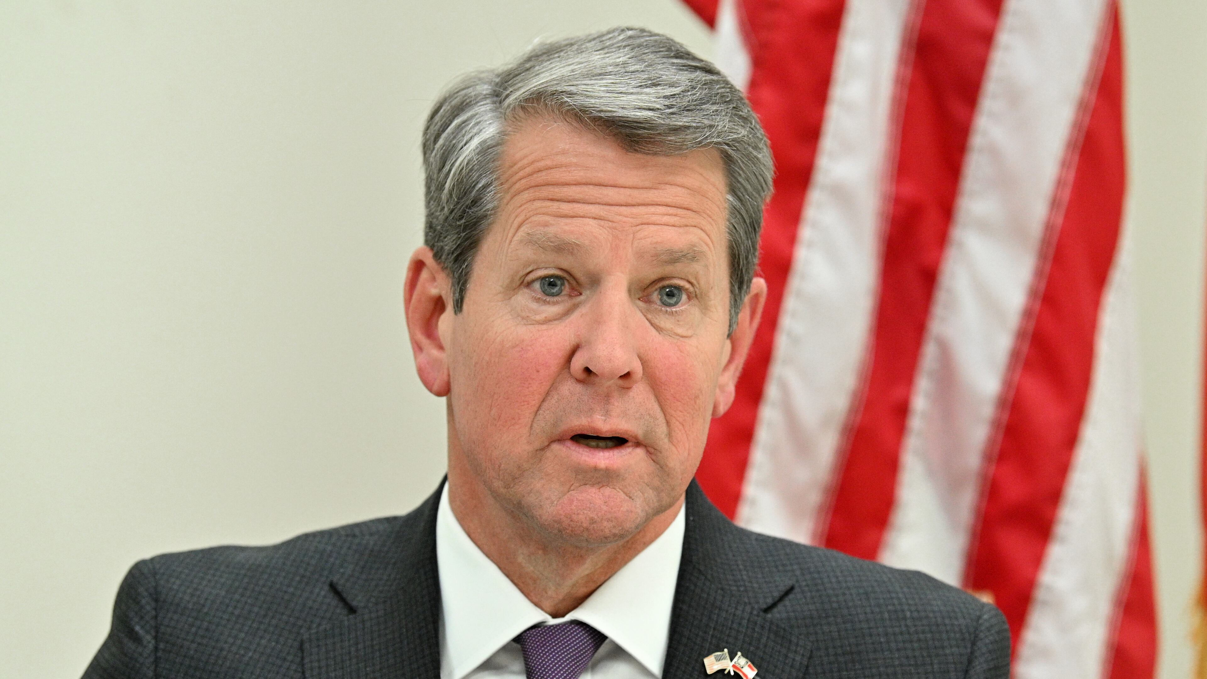 May 18, 2021 Atlanta - Governor Brian Kemp speaks at his campaign office in Atlanta on Tuesday, May 18, 2021. (Hyosub Shin / Hyosub.Shin@ajc.com)
