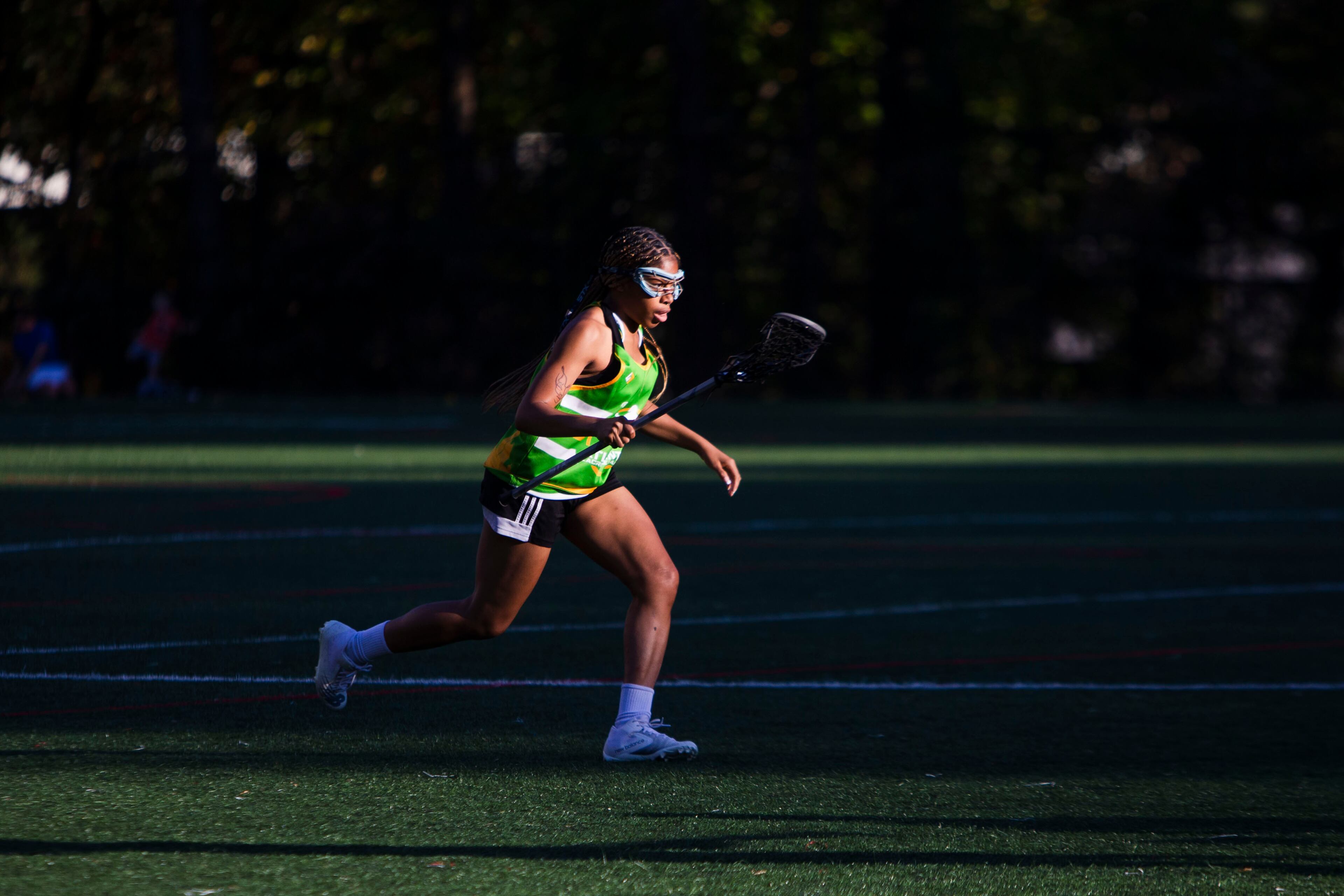 Kaitlin Britton-Wheeler, a 20-year-old Spelman junior, plays defense at a recent lacrosse match.
"I just love team sports. Being a part of something bigger than yourself is something that everybody needs an opportunity to be involved in. This is a movement," Britton-Wheeler said. CHRISTINA MATACOTTA FOR THE ATLANTA JOURNAL-CONSTITUTION.
