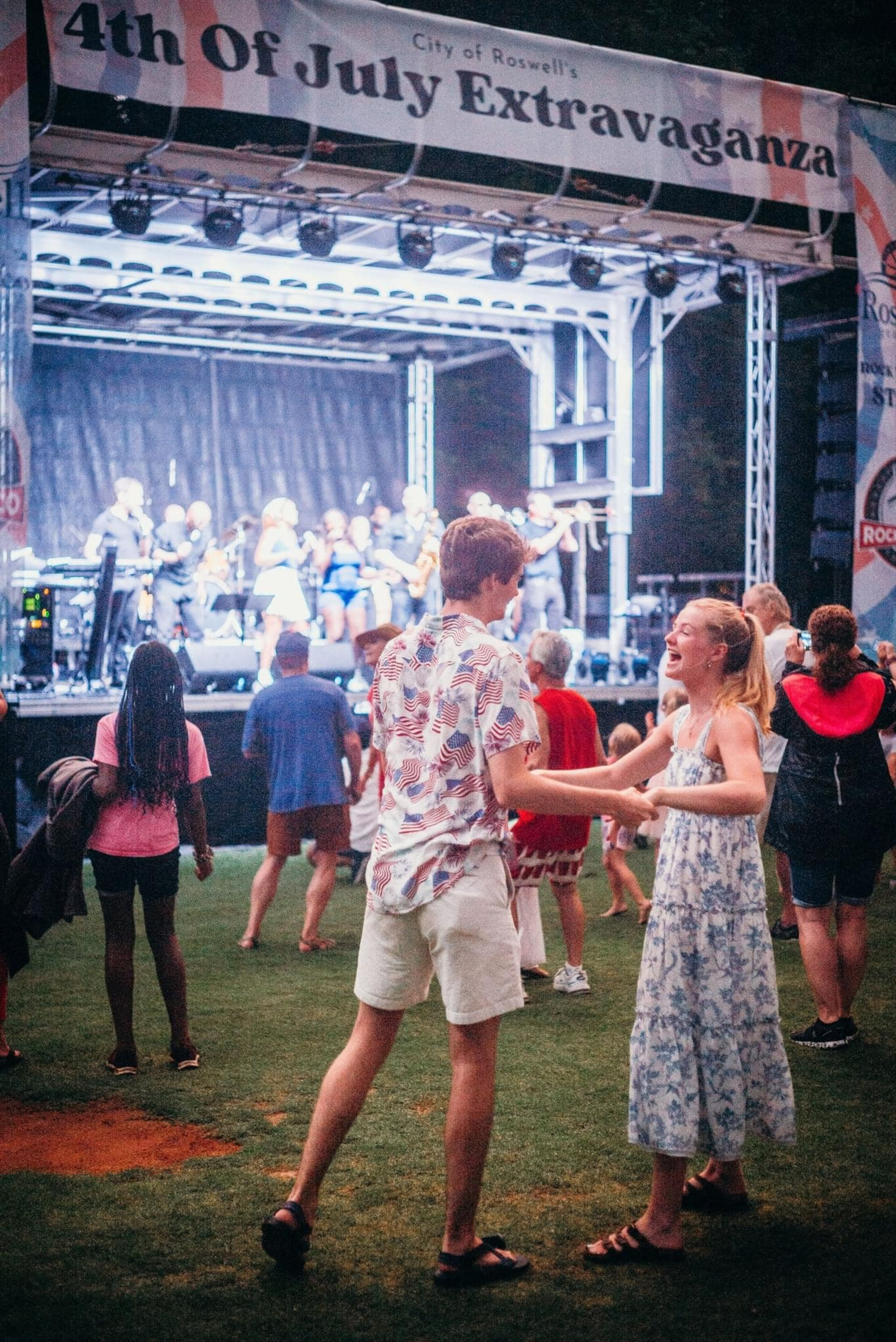 Live music, entertainment and food trucks — along with fireworks — highlight the Roswell 4th of July Celebration. (Courtesy of the city of Roswell)