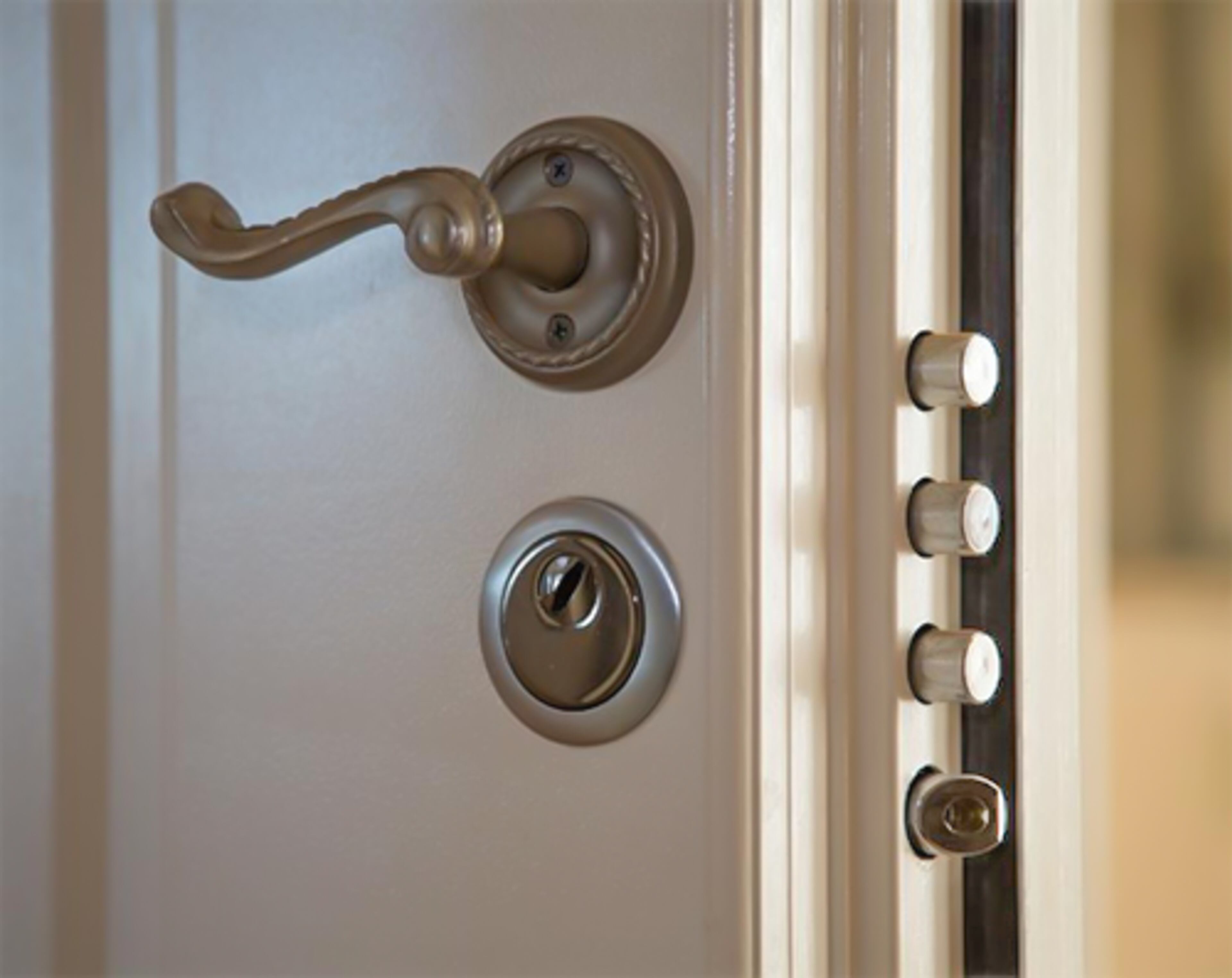 Reinforced doors with multiple bolts are among the safety features in the $14.7 million home in Atlanta known as the safest house in America. Image courtesy of Paul Wegener, Atlanta Fine Homes Sotheby's International Realty