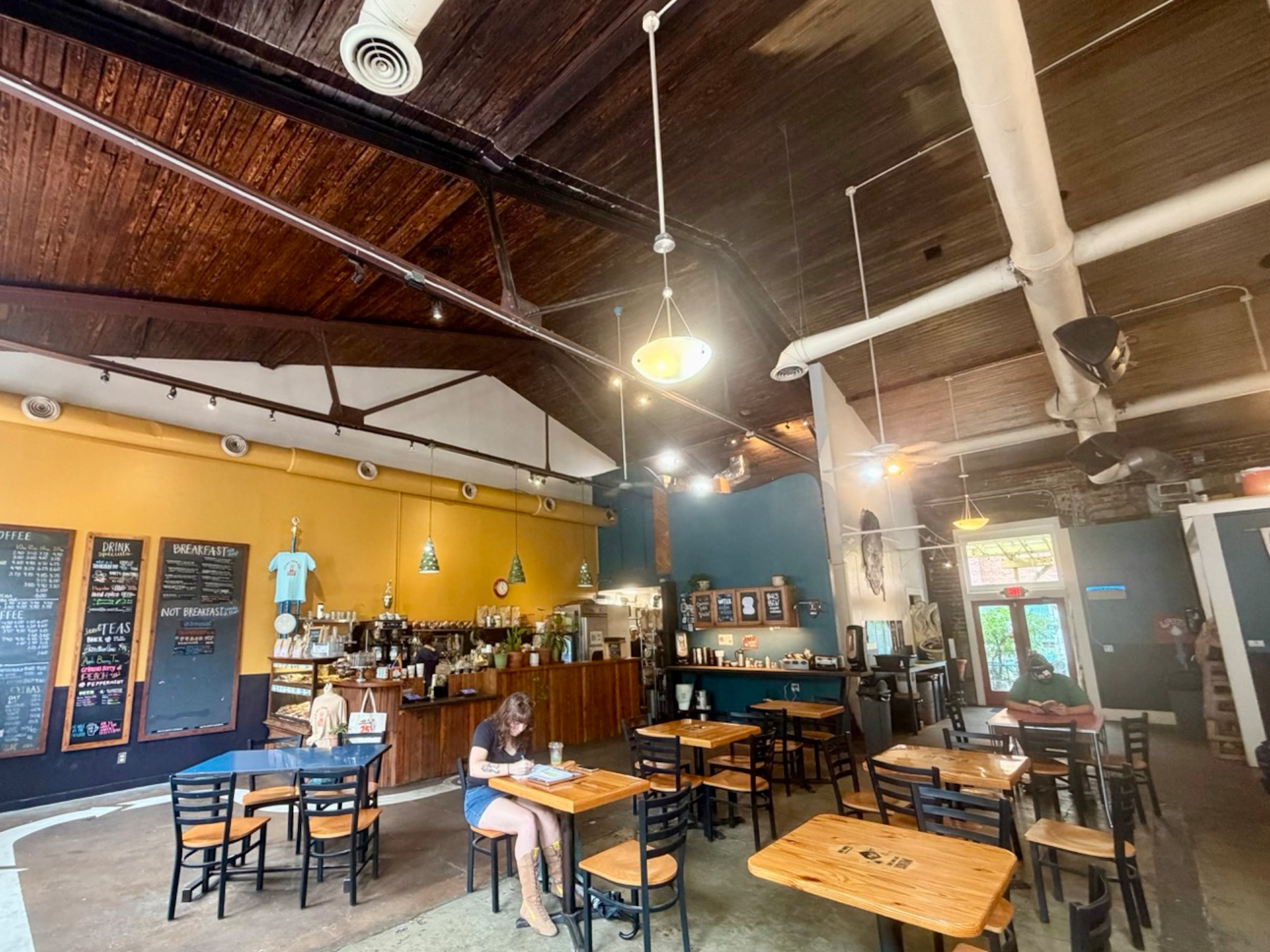 The Sentient Bean occupies part of a historic armory near the south end of Forsyth Park in Savannah. (Bill Dawers for the AJC)
