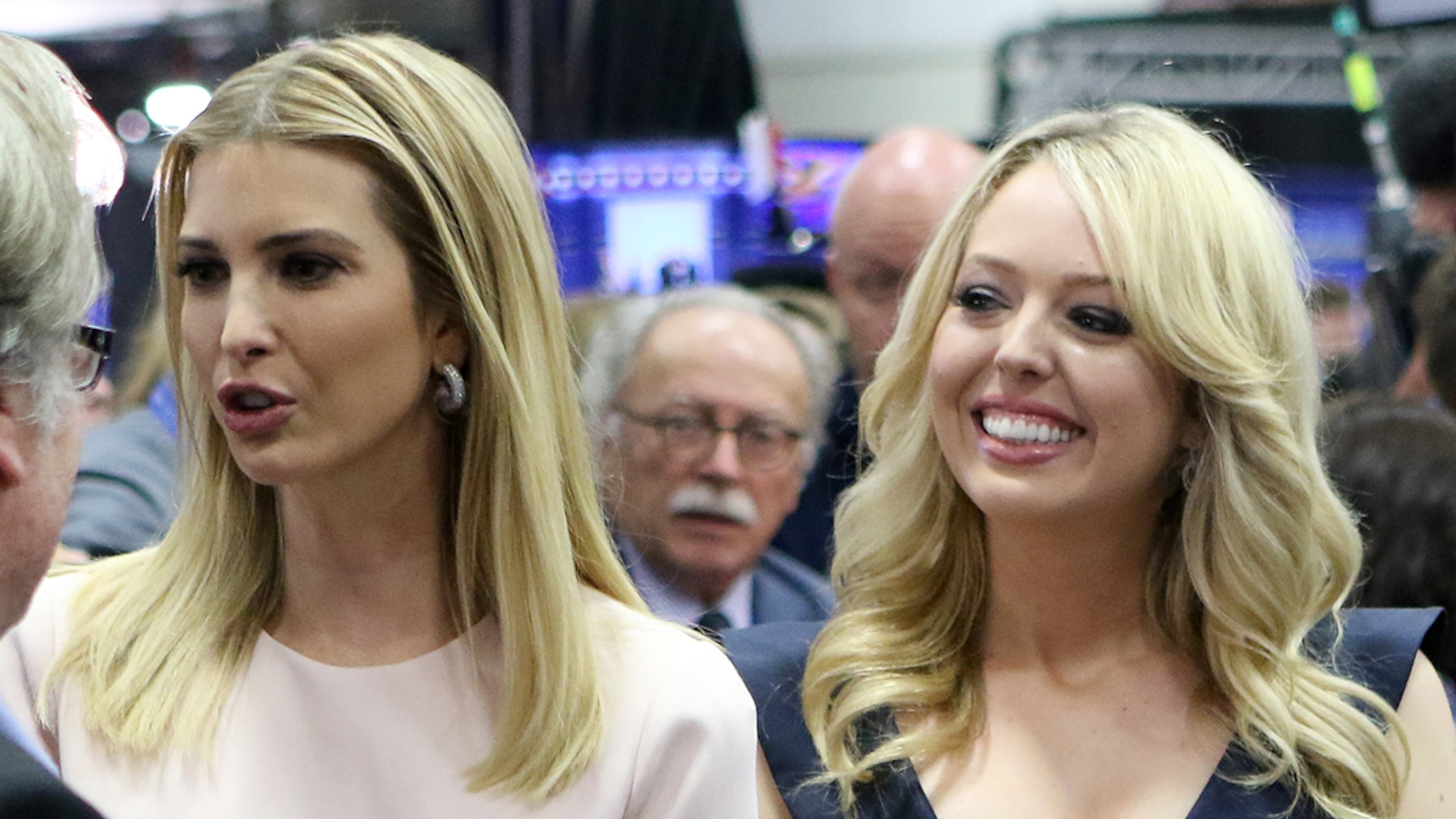 Ivanka Trump (L) and Tiffany Trump at the presidential debate in Hempstead, New York. (Photo by Michael Bocchieri/Getty Images)