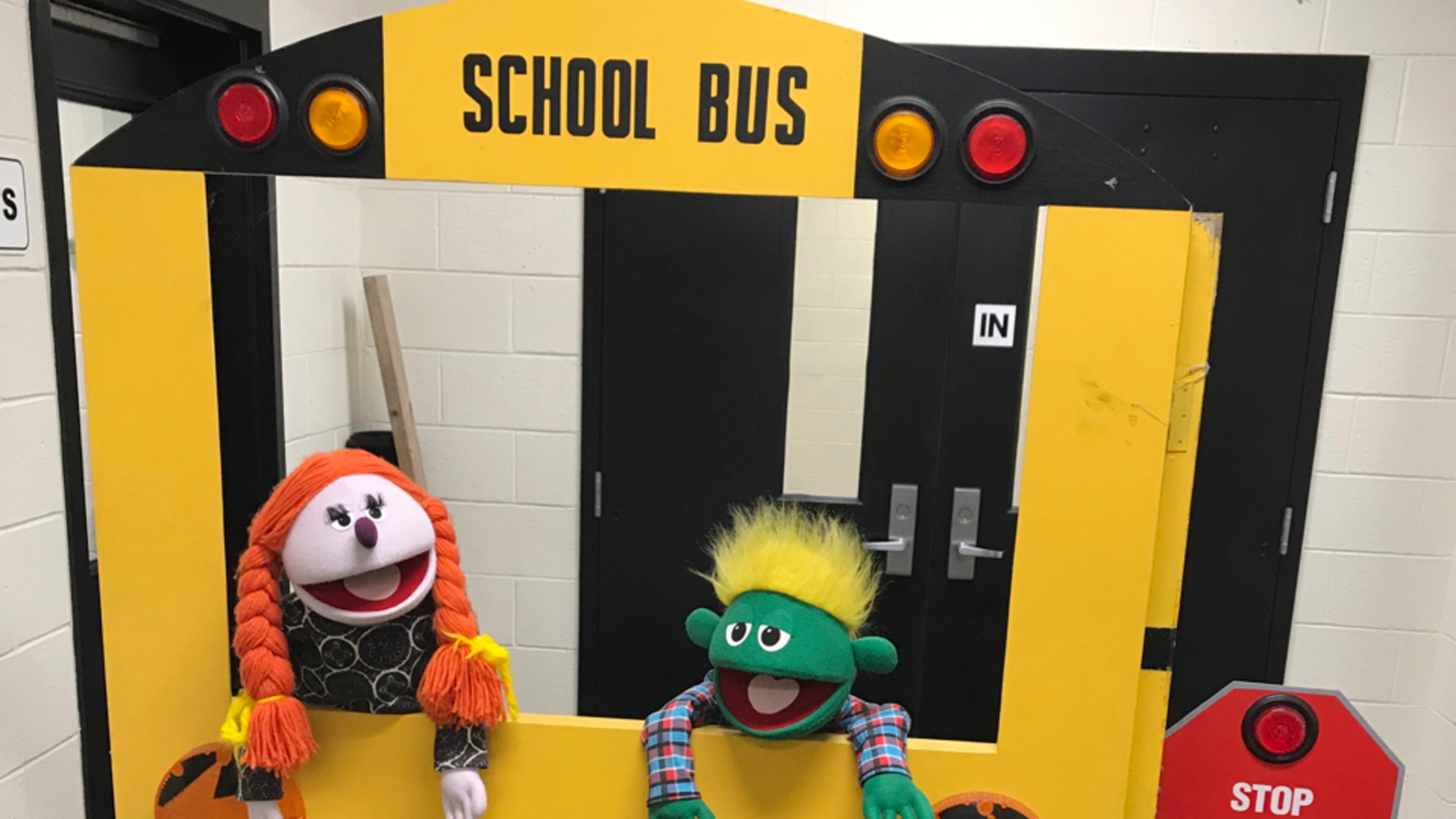 A school bus driver who is also a puppeteer is creating a safety puppet show for Fayette County students. Courtesy Fayette County Public Schools