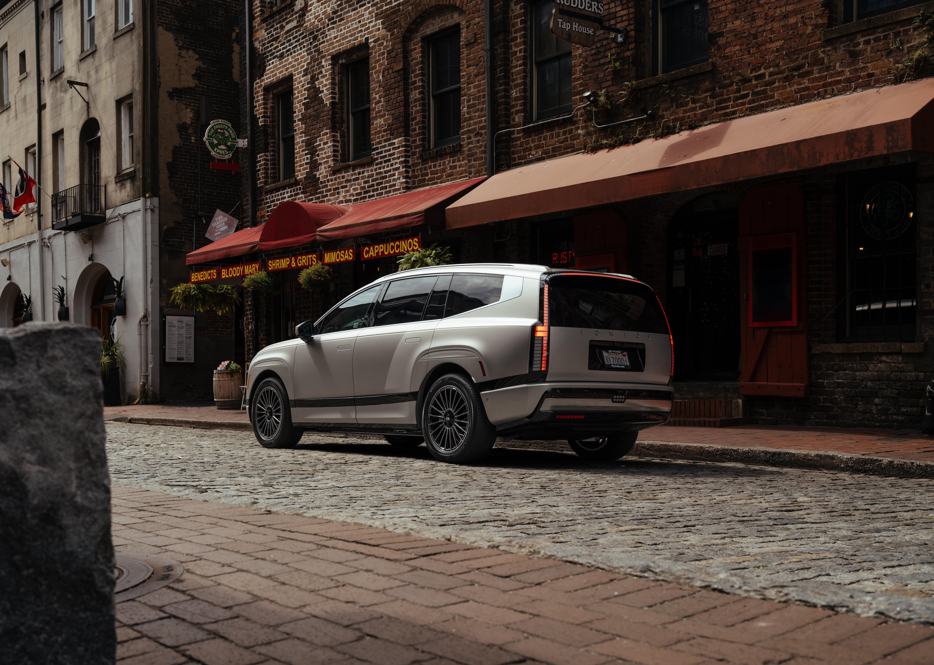 The Hyundai IONIQ 9 was recently spotted on Savannah's River Street during a preview event for automotive journalists. (Courtesy of Hyundai Motor Group)