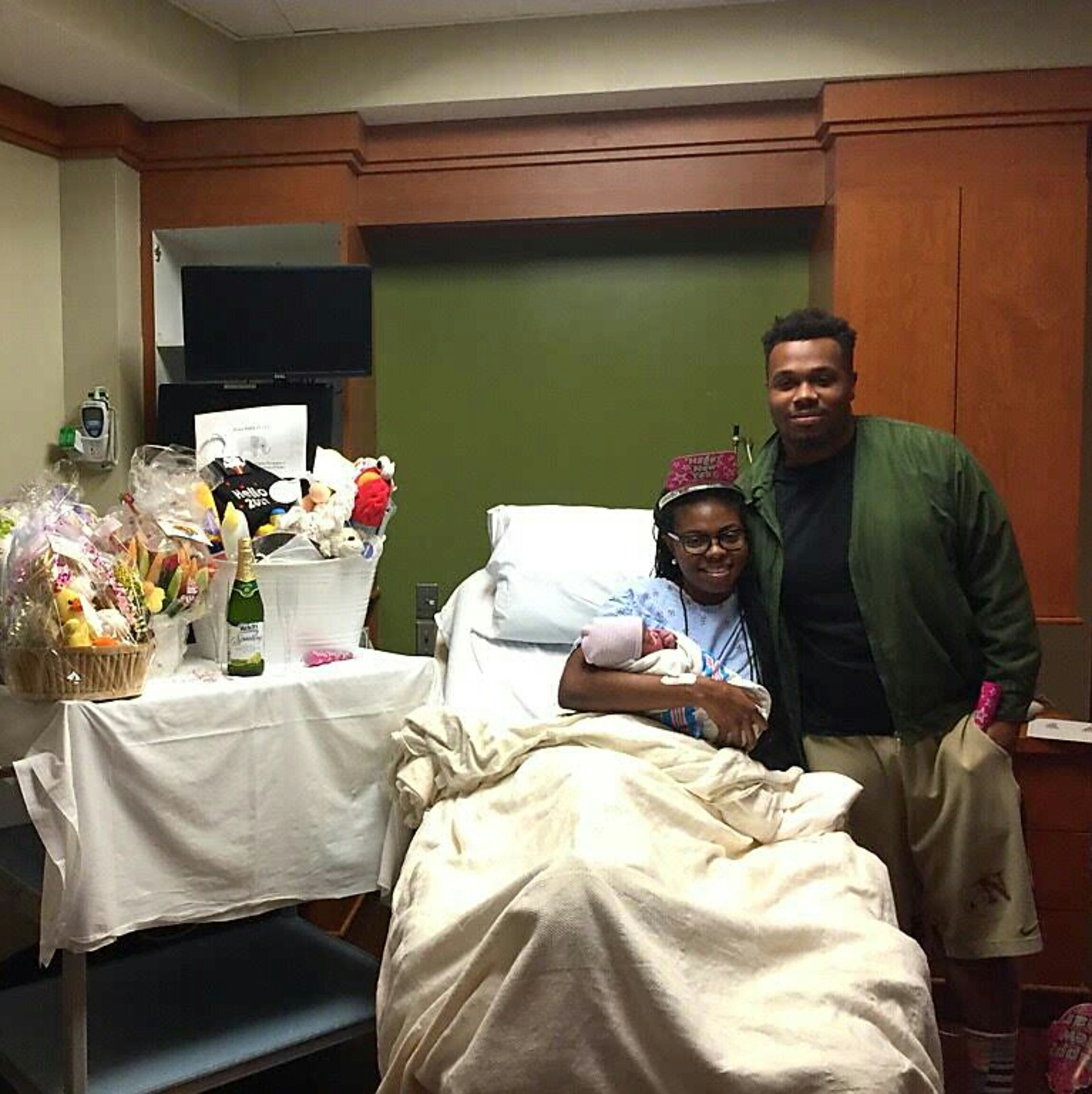 New parents Irvin Freeman and mother Brittney Lawrence welcomed their first child Sunday. Their baby girl, Meghan, was born at 7:37 a.m. at Piedmont Fayette in Fayetteville. (Credit: Piedmont Hospital)