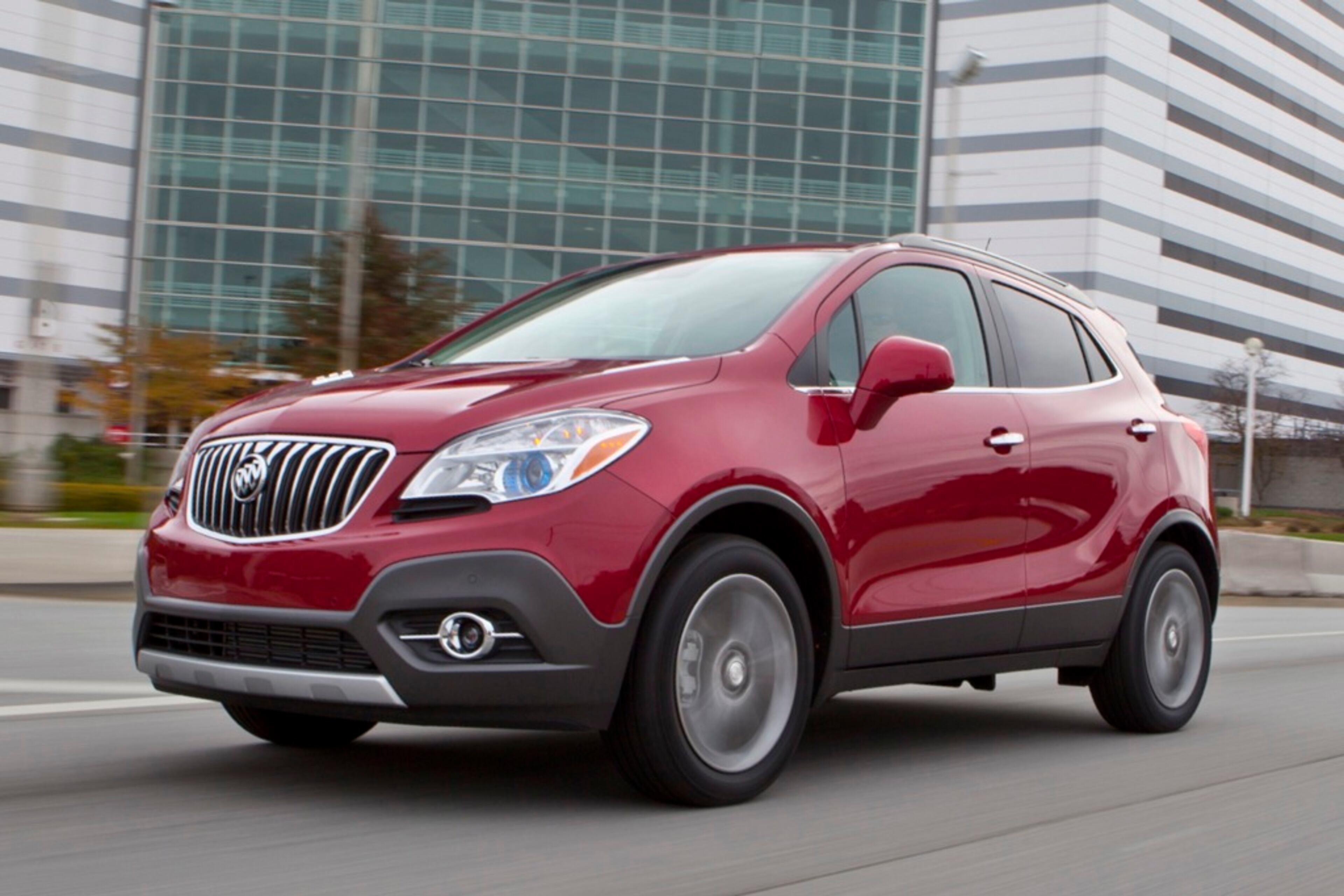 2014 Buick Encore Don't think you can get a luxury SUV for $25,000? The tiny Buick Encore says you should think again. While it may not offer the badge cachet of rivals from BMW, Audi or Mercedes, the Encore includes all the luxury-SUV basics. There's a lot of stuff, for instance, including a 7-inch touchscreen with Buick's infotainment system, Bluetooth, a rearview camera, a power driver's seat and satellite radio. There's an impressive exterior, which features chrome trim and 18-in alloy wheels, and there is a long list of high-end options, ranging from heated seats to leather upholstery and a navigation system. Our favorite part, however, is an excellent fuel economy rating of 25 mpg city/33 mpg hwy.