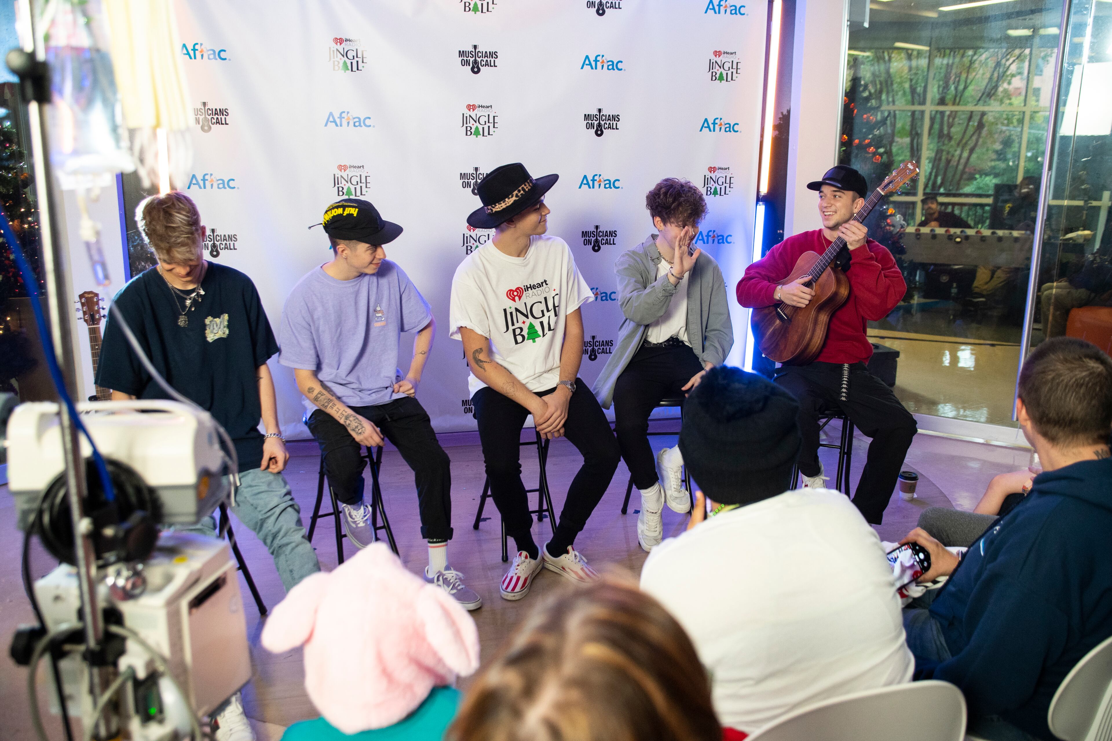 The popular boy band Why Don't We visited Aflac Cancer & Blood Disorders Center of Children’s Healthcare of Atlanta on Oct. 30 and performed for some of the kids and their families.