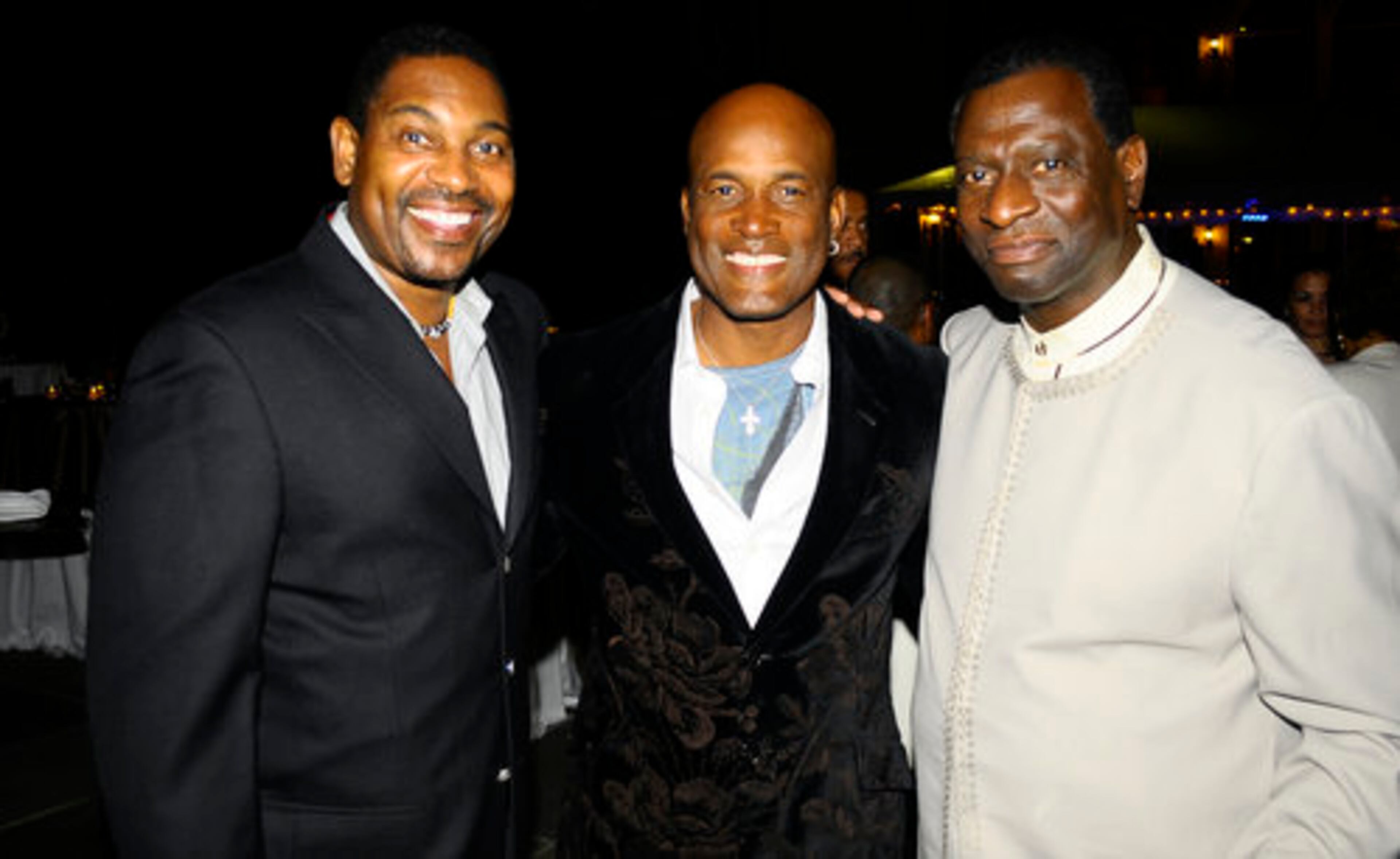 Actors Mykelti Williamson and Afemo Omilami pose with Kenny Leon. Williamson is bvest known for his role as Bubba in "Forrest Gum." Omilami has had roles in "Remember the Titans" and "Ghost Whisperer."