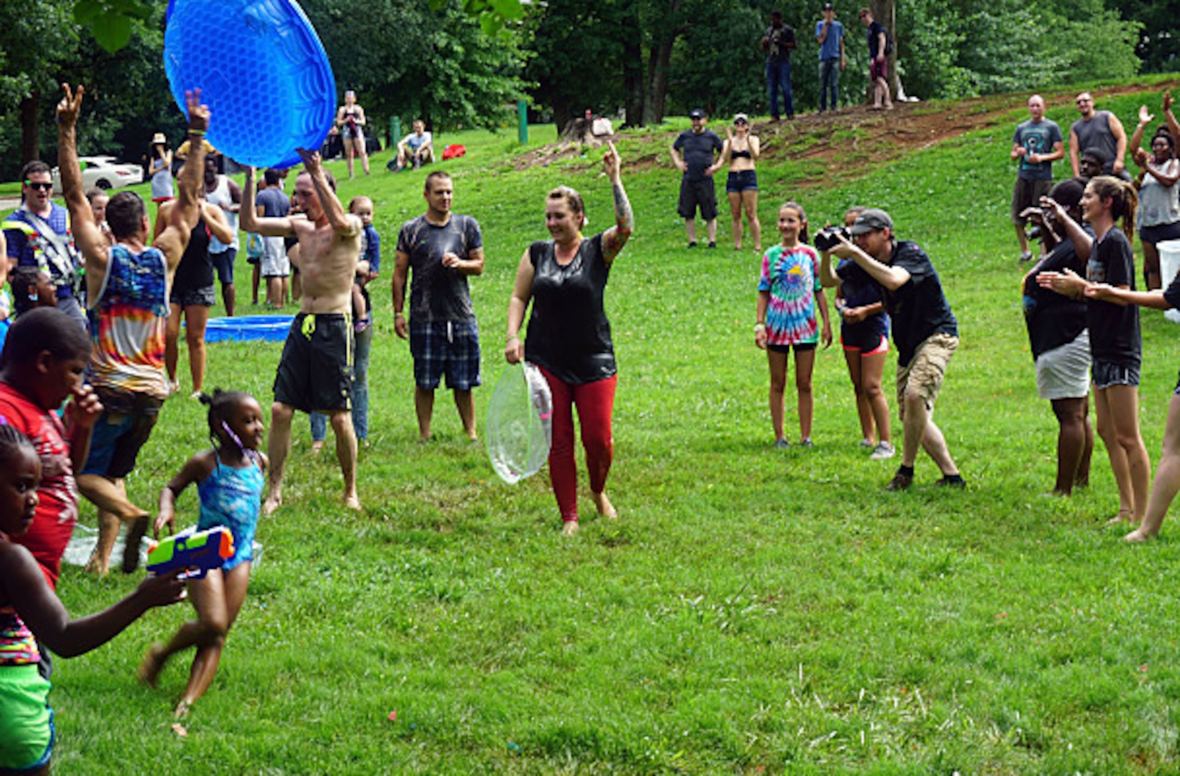Hundreds participated in the 6th annual water balloon fight in Candler Park.