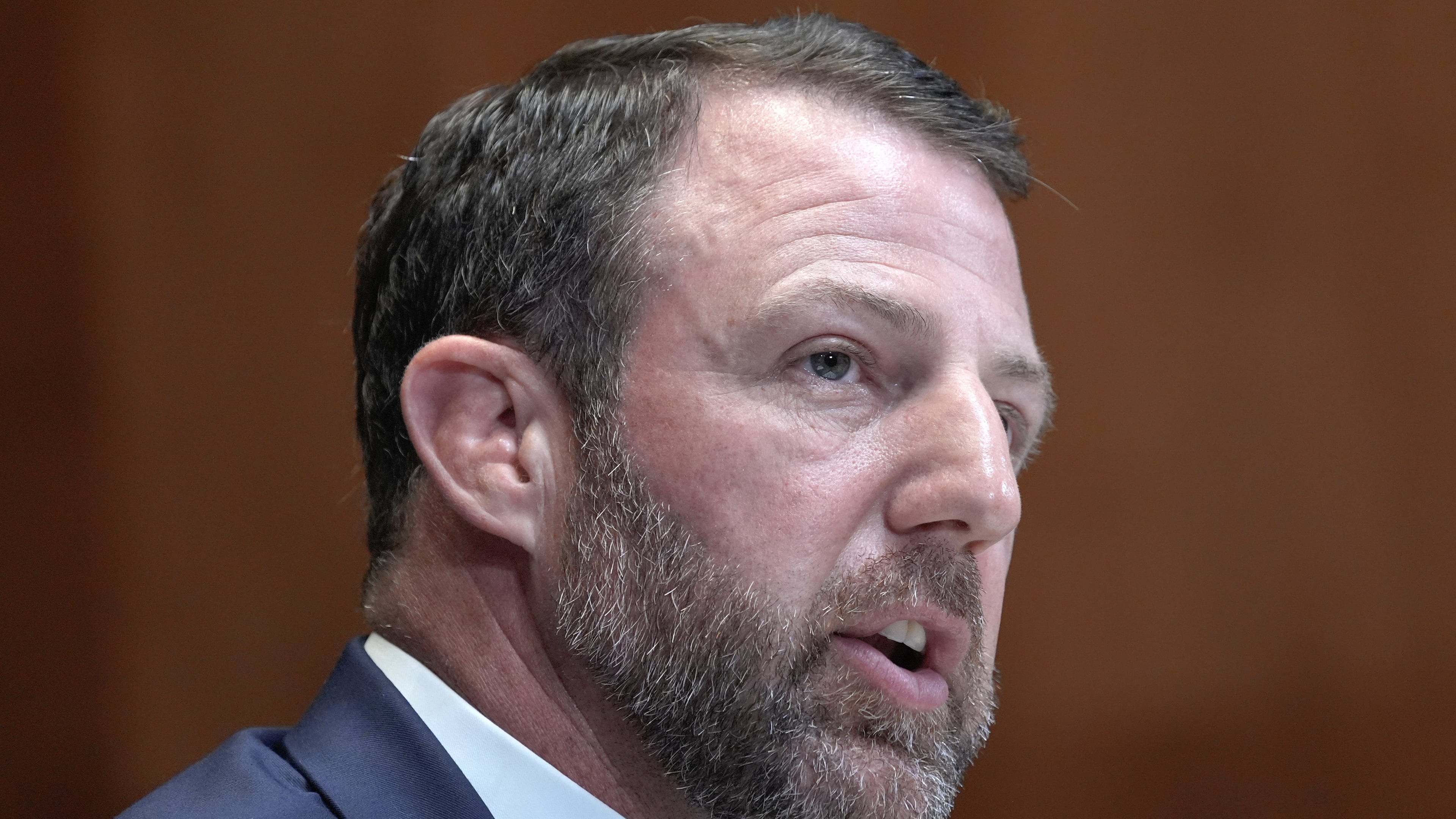Secretary of Homeland Security Markwayne Mullin testifies during a Senate Subcommittee on Homeland Security 2027 Budget Request for the Department of Homeland Tuesday, June 2, 2026, in Washington. (AP Photo/Mariam Zuhaib)