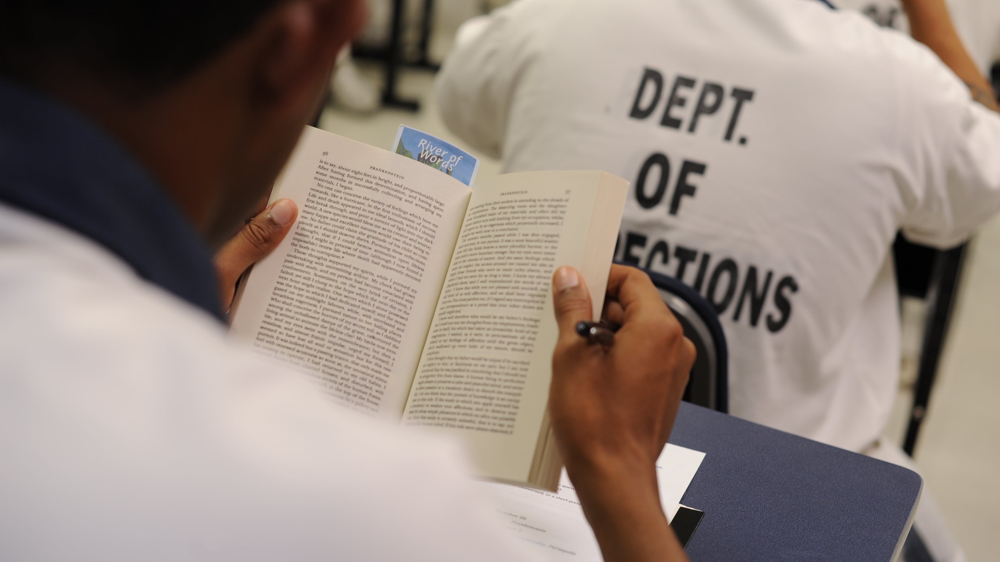 Sarah Higinbotham has been teaching literature in prison for almost two years now. For her efforts in outreach, Higinbotham, an English doctoral candidate and instructor, was awarded Outstanding Community Impact award from GSU. Now, University Housing is funding a grant for the fall semester where they will pay for books and supplies for the prisoners in exchange for her participation with 15 service learning students who live in the GSU housing. The GSU students will be learning about mass incarceration, and will have active participation with a marginalized population through peer review of each other's essays, as well as through two field trips to the prison to engage in a joint, GSU and prison student workshop.