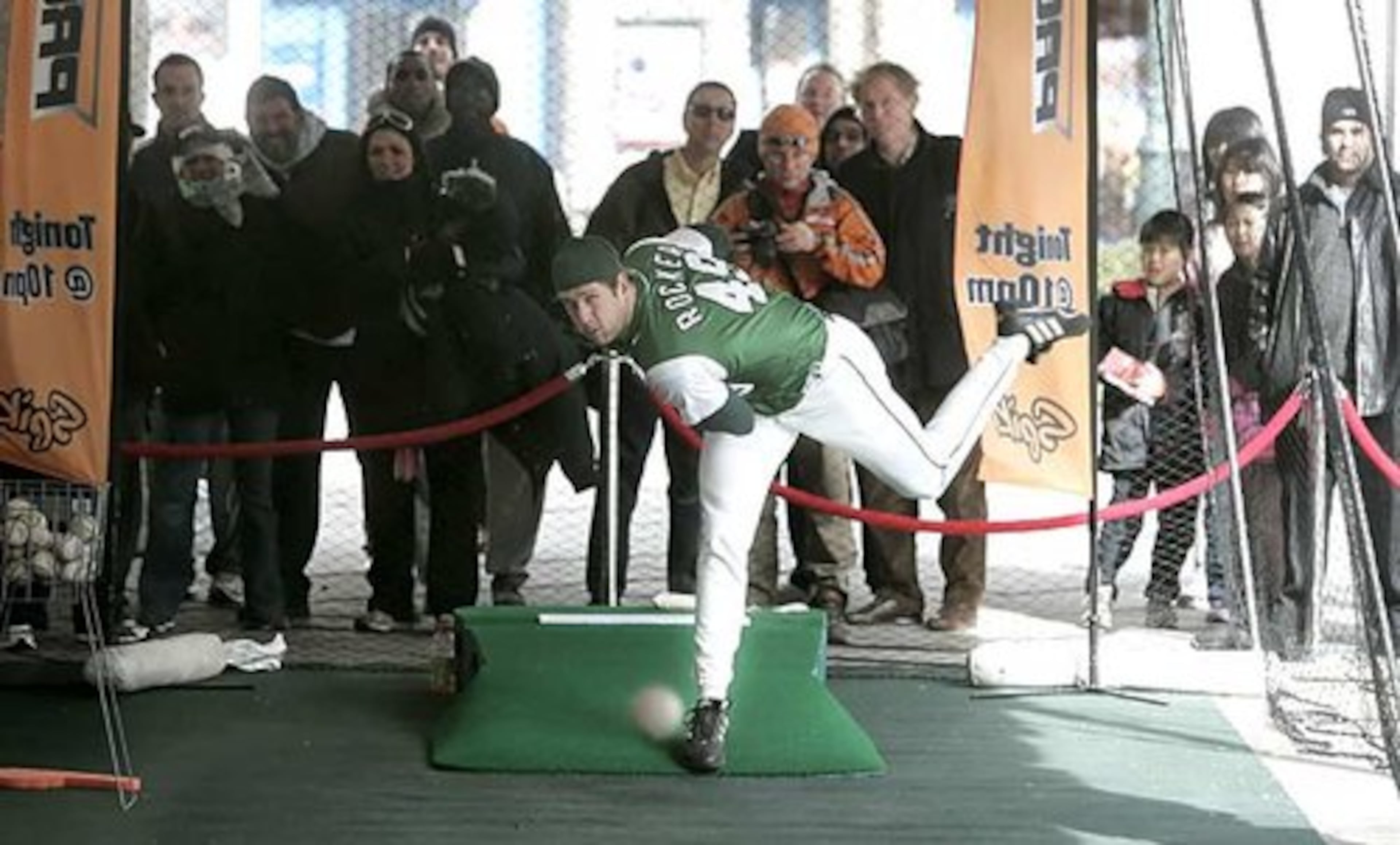 In 2001, the Braves traded Rocker, who kicked around the majors with several teams until 2003. By 2005, he was in the minors starting, ironically, for New York's Long Island Ducks. Here, in 2006, he appeared on Spike TV's "Pros vs. Joes."