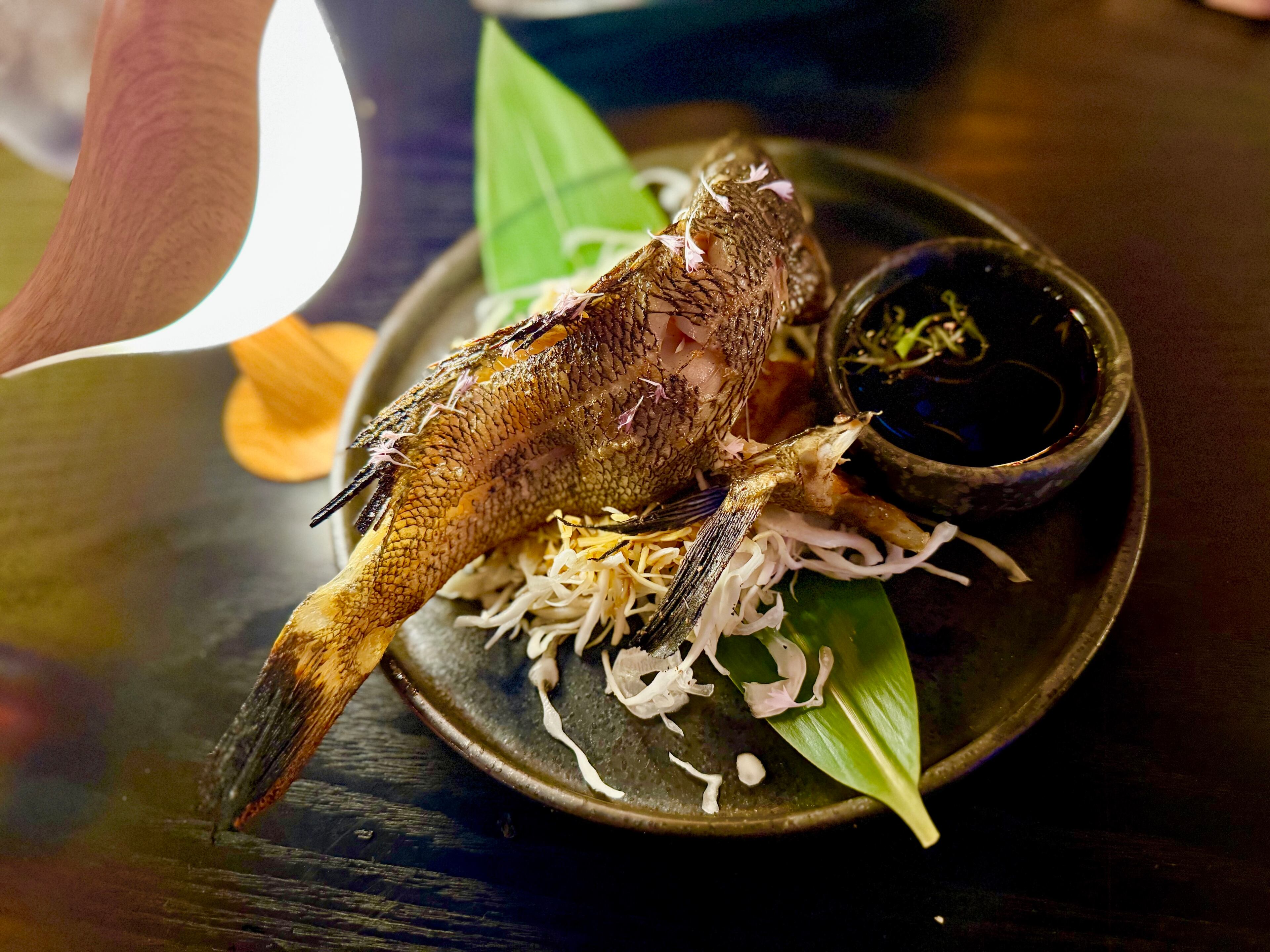 Baby black cod yaki zakana at Enso Izakaya. (Angela Hansberger for The Atlanta Journal-Constitution)