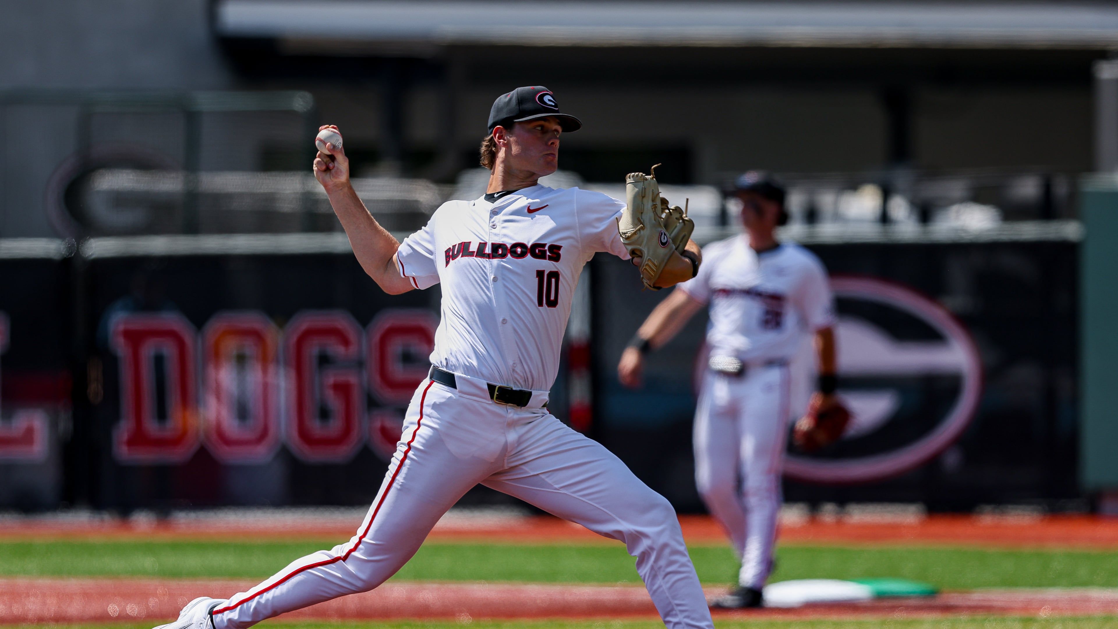 Georgia may turn to Matt Scott — pictured during the Bulldogs' game against Florida in April — to start a College World Series elimination game Tuesday against Texas. (Sofia Yaker/UGAAA)