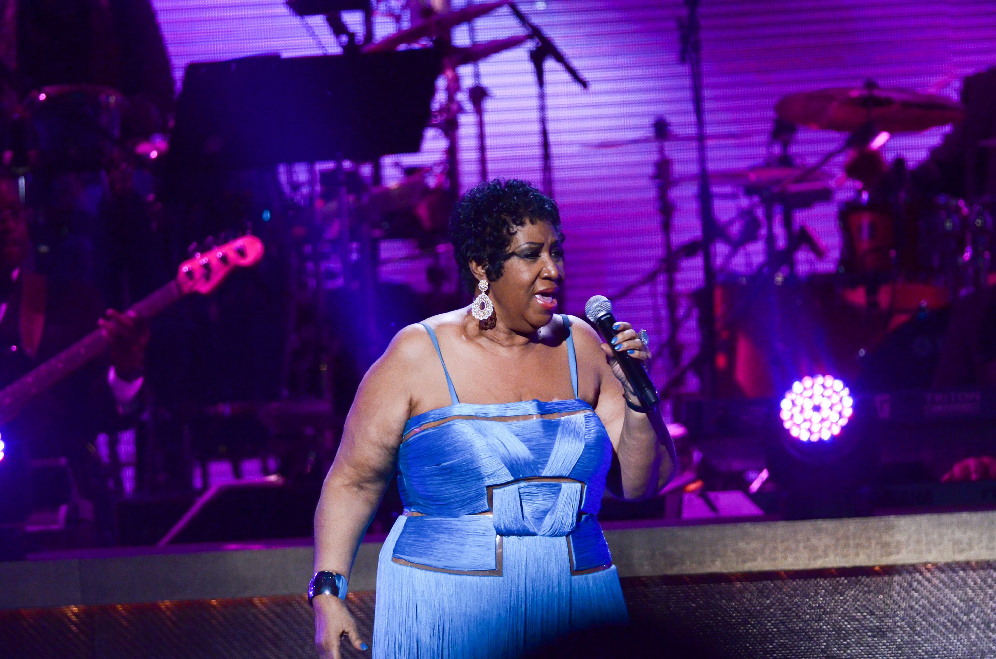 WASHINGTON, DC - JANUARY 14: Aretha Franklin performs during the BET Honors 2012 at the Warner Theatre on January 14, 2012 in Washington, DC. (Photo by Kris Connor/Getty Images)