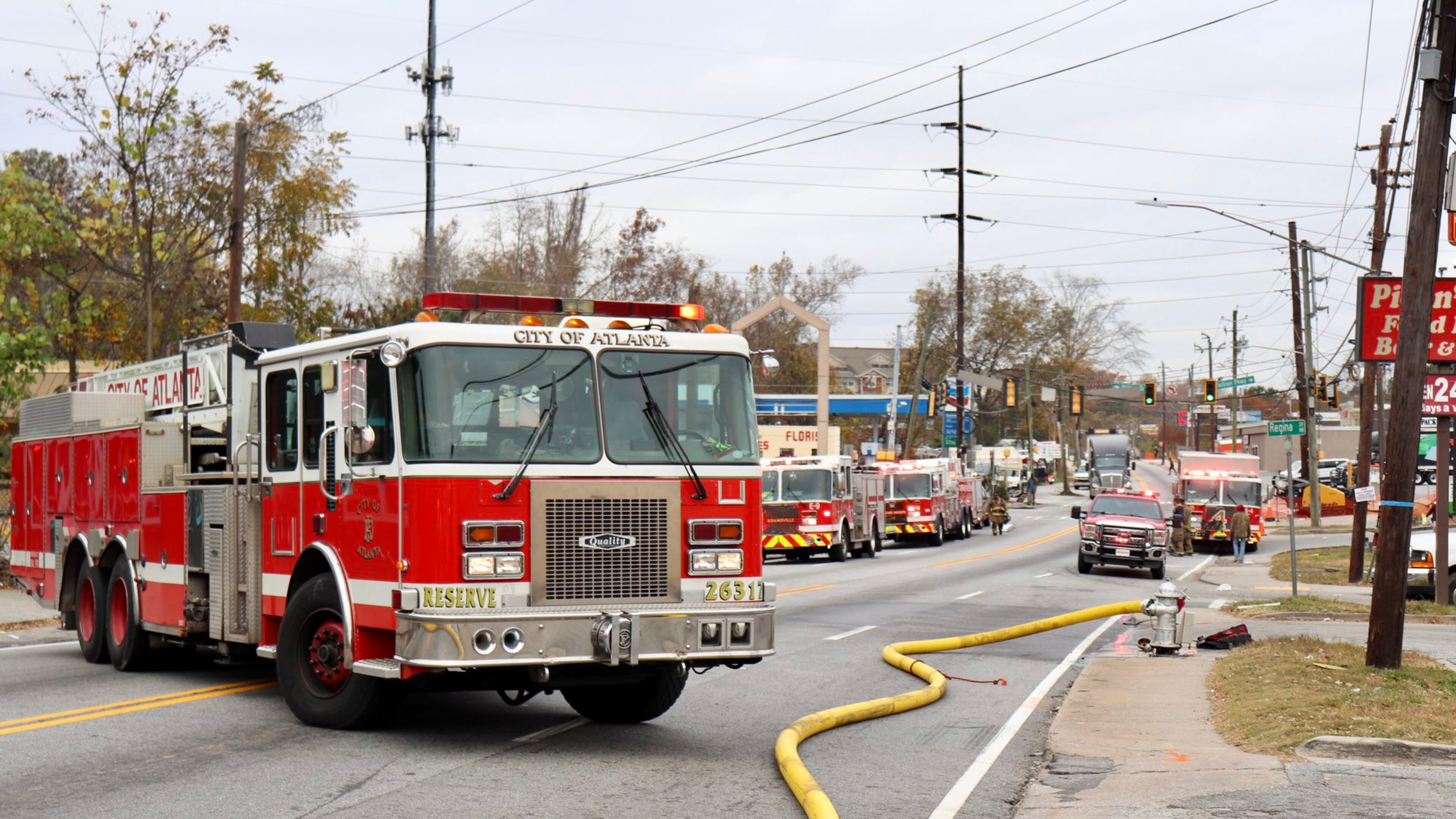 A fire broke out at a southwest Atlanta commercial building Sunday morning where several people were sleeping.