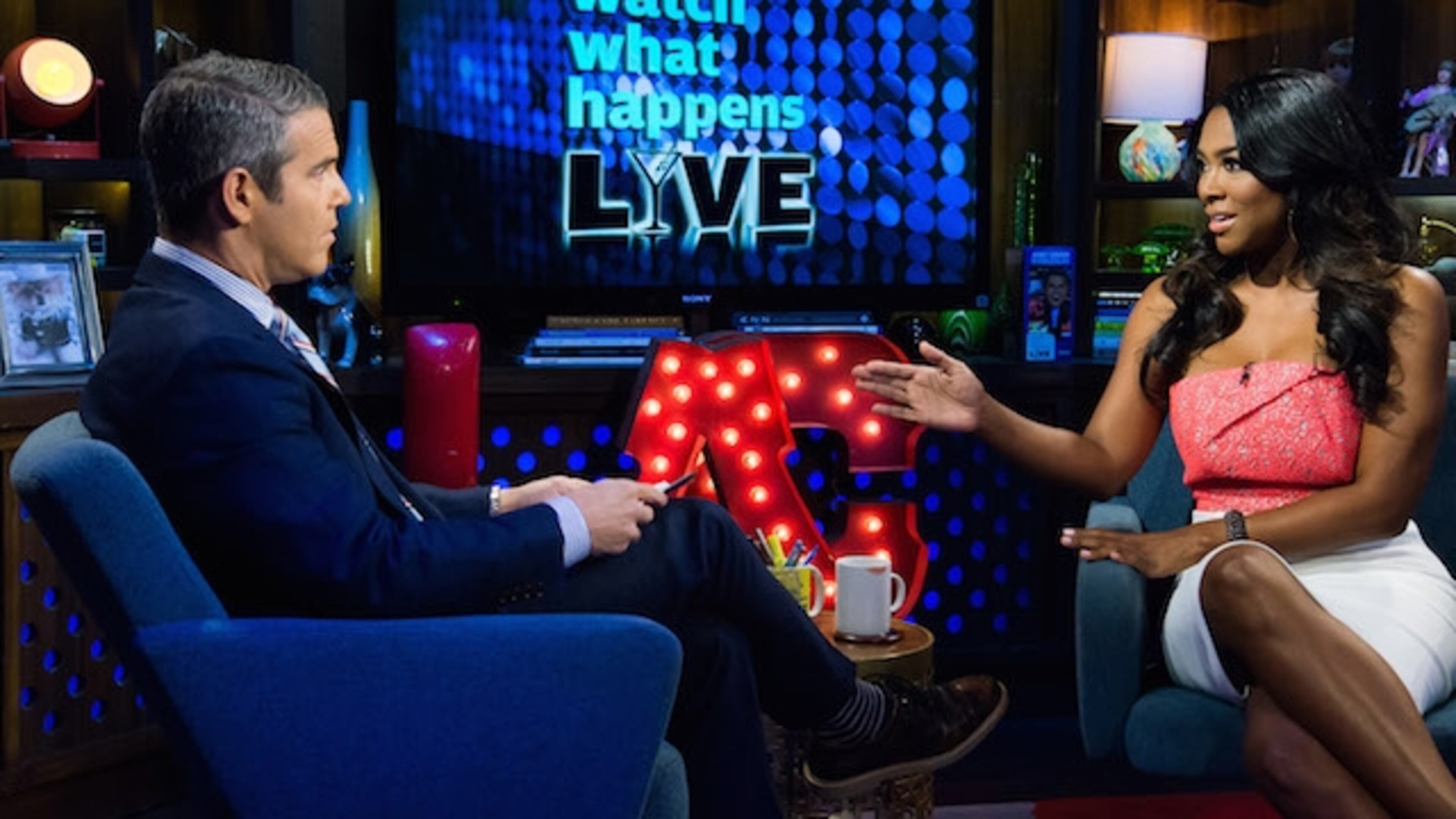 Kenya Moore faced off against Andy Cohen Sunday night. CREDIT: Bravo