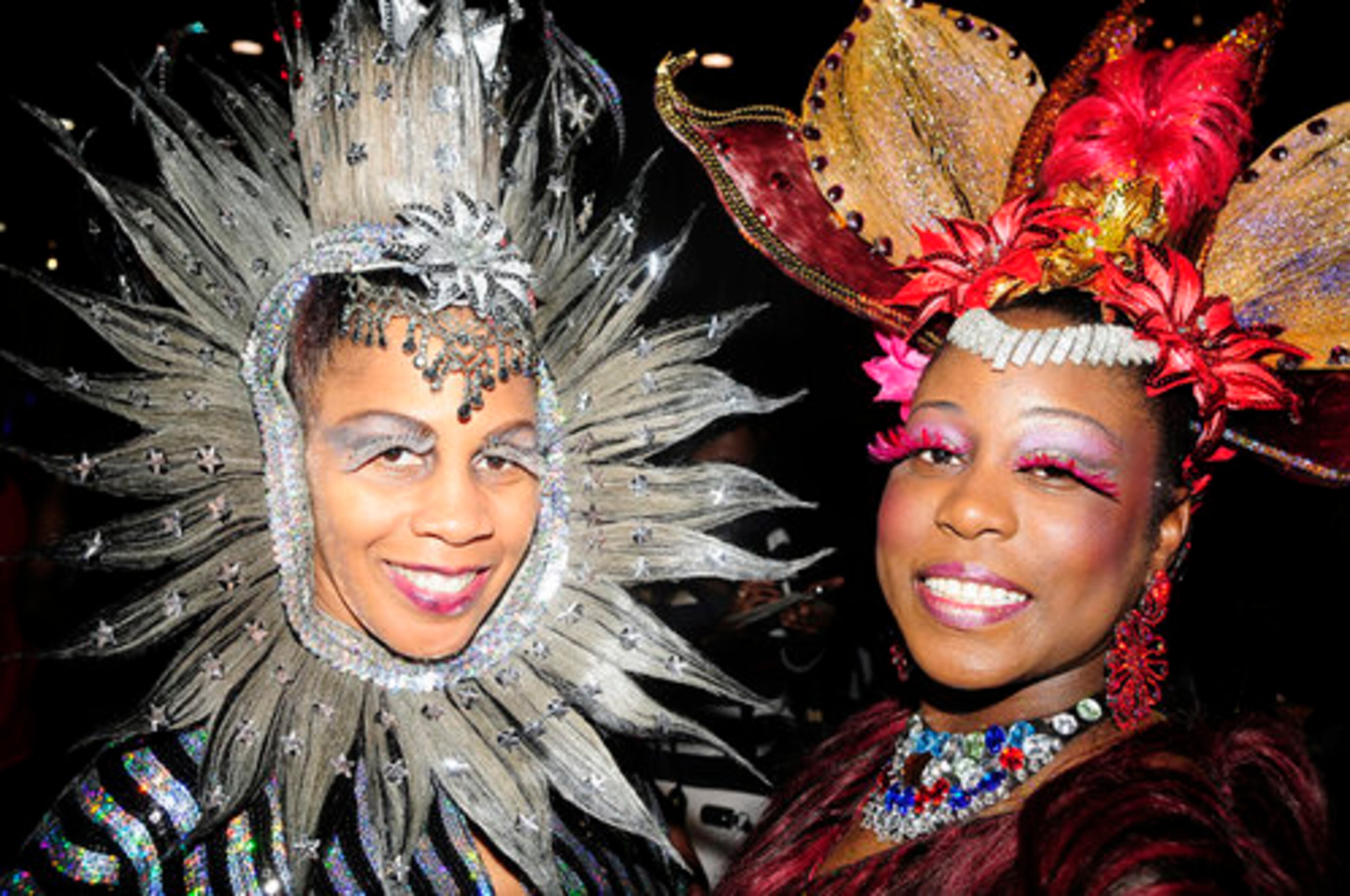 Monica Ralee and Christina Conyers show off their Veronica Beautyrama hairstyles.