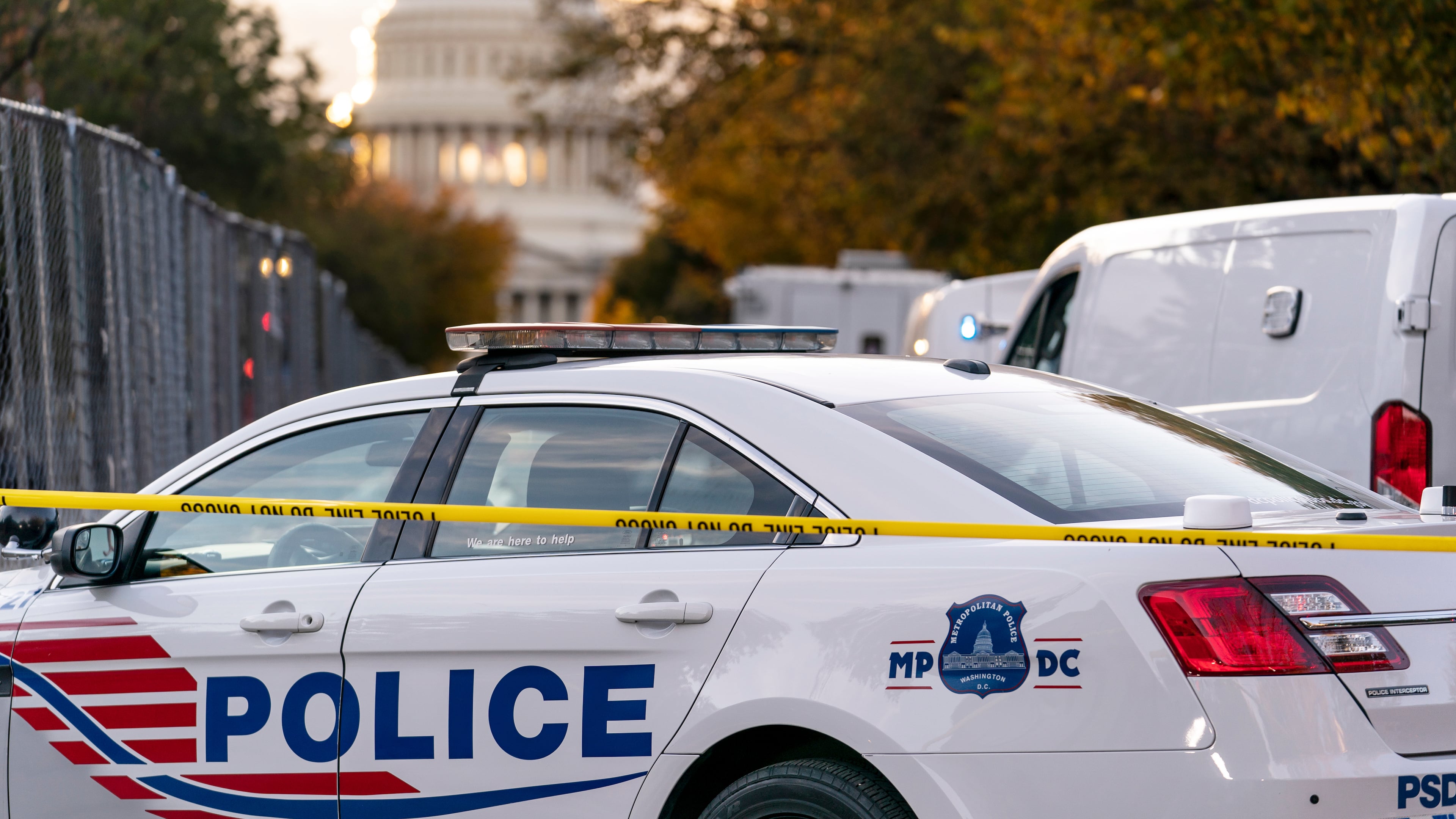 FILE - Washington Metropolitan Police investigate near the U.S. Capitol, Oct. 19, 2022, in Washington. (AP Photo/J. Scott Applewhite, File)