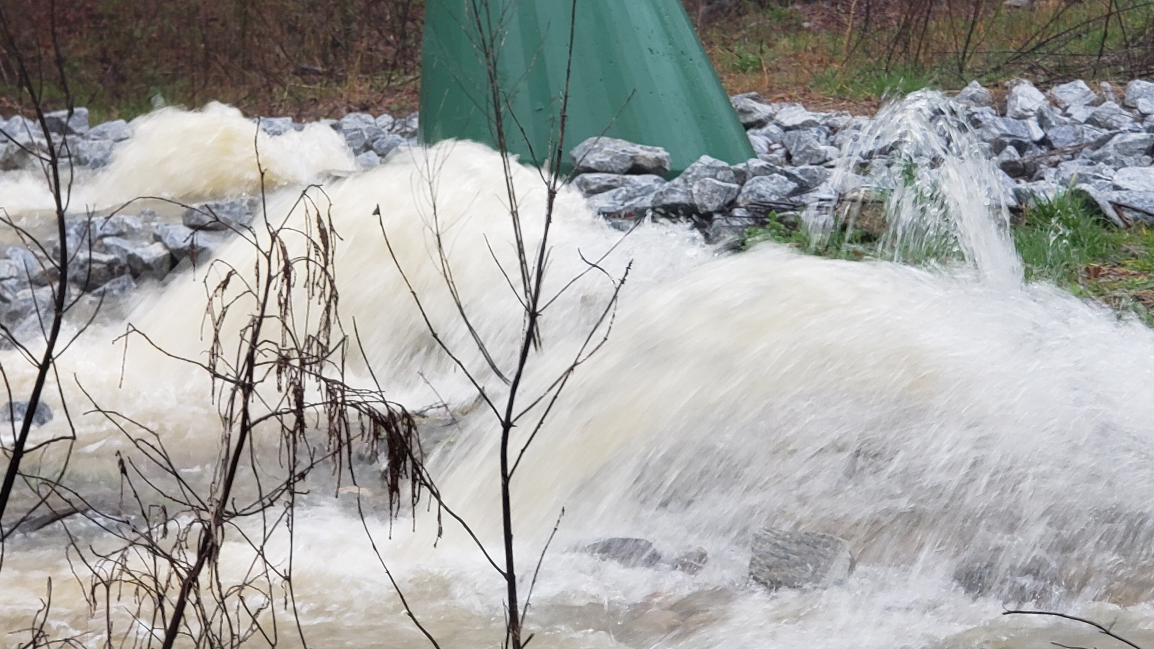 A June sewer spill near Meadow Creek Path in Lithonia. SPECIAL PHOTO