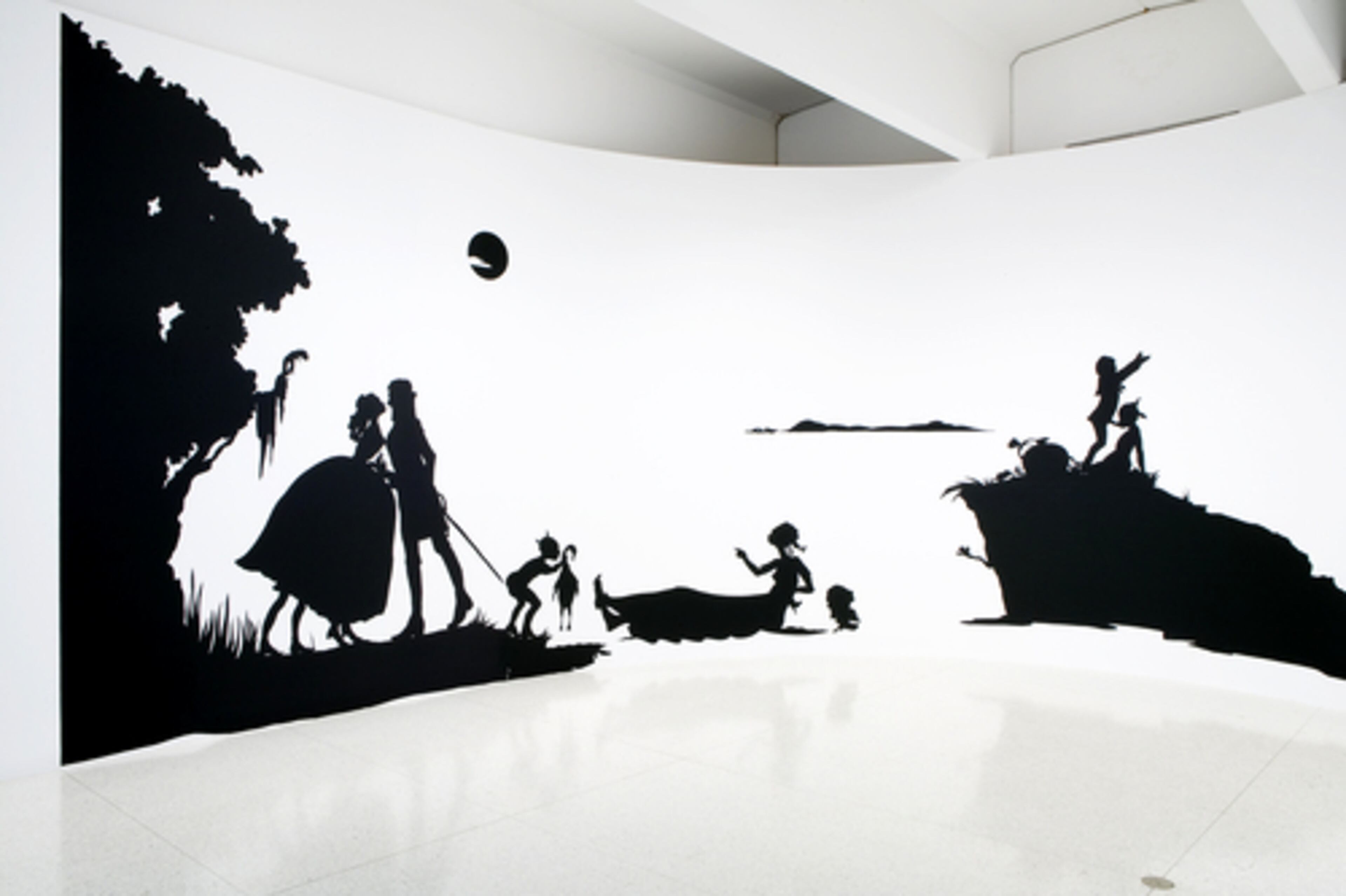 Details from 'Gone, An Historical Romance of a Civil War as it Occurred between the Dusky Thighs of One Young Negress and Her Heart.' Walker startled and intrigued the art world with this 50-foot-long mural at the Drawing Center in New York in 1994.