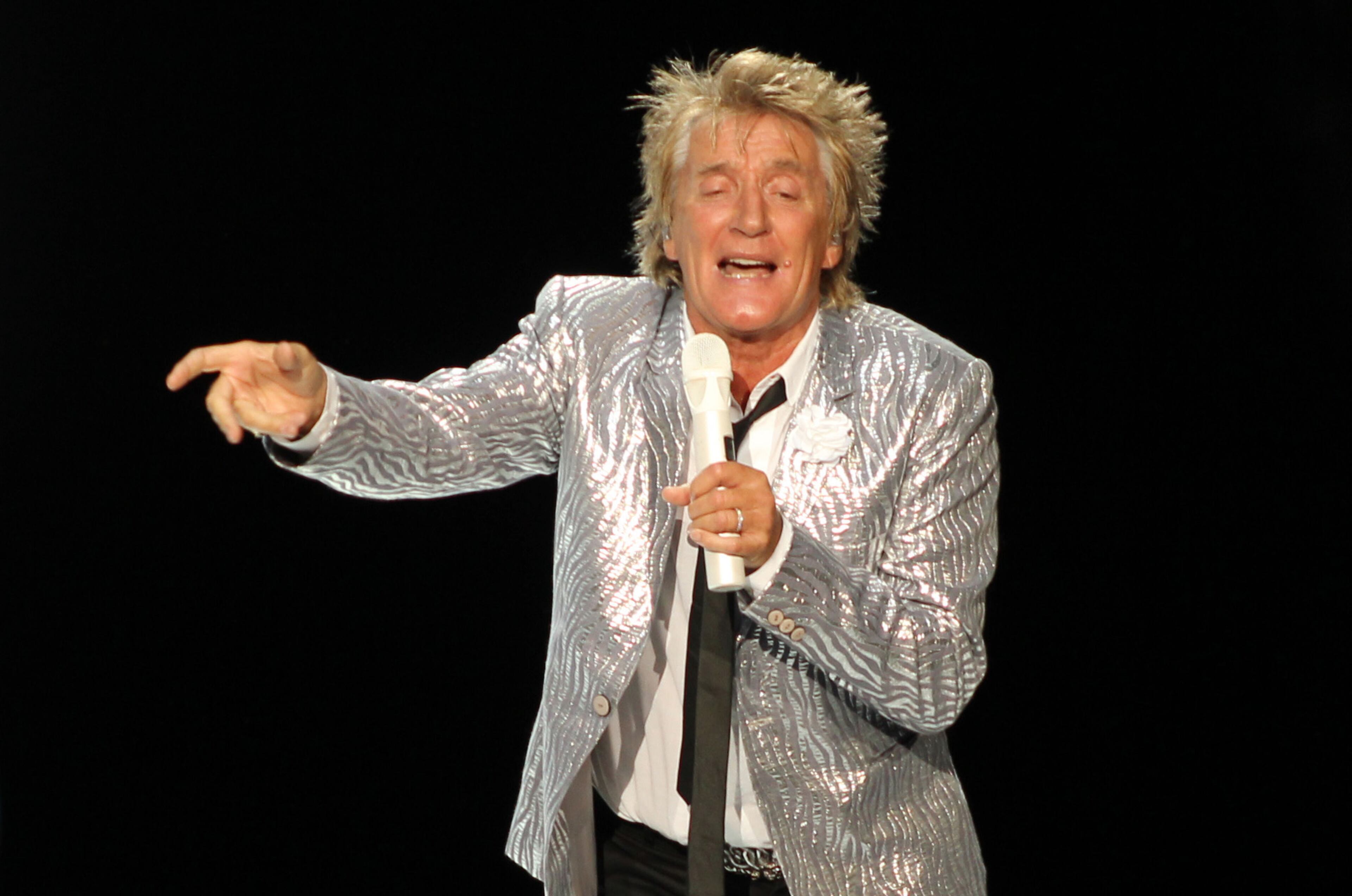 British rock icon Rod Stewart performed classics for the including "Infatuation," and "Having a Party," Wednesday, July 15, 2015 at Verizon Wireless Amphitheatre at Encore Park in Alpharetta. In May 2013 Stewart released the album "Time," a rock album of his own original material. His most recent album, "Another Country," is due to be released October 2015. (Akili-Casundria Ramsess/Special to the AJC)