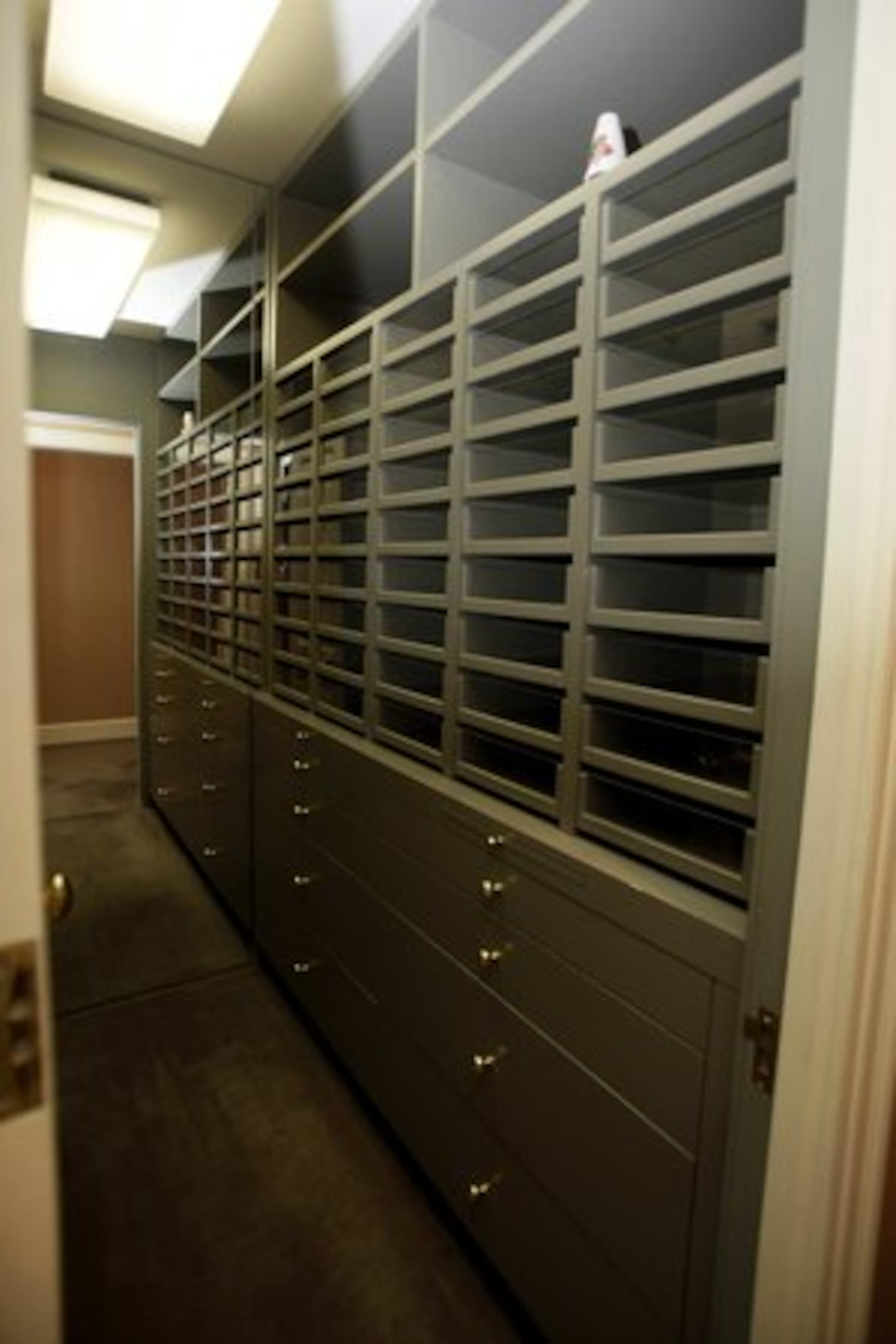 Bernard Madoff's walk in closet in Madoff's penthouse apartment on the Upper East Side of Manhattan.