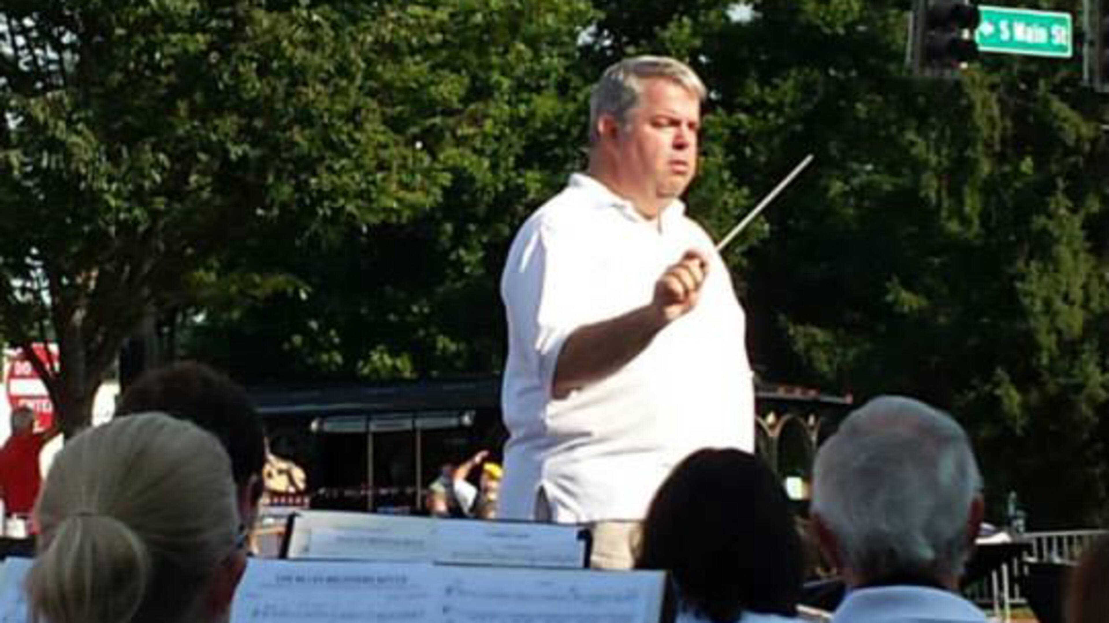 Bill Haynes, who was killed Saturday, was a music teacher and also was conductor for the Alpharetta City Band. This photo was taken at the Alpharetta Old Soldiers Parade in 2013. (Alpharetta City Band via Facebook)