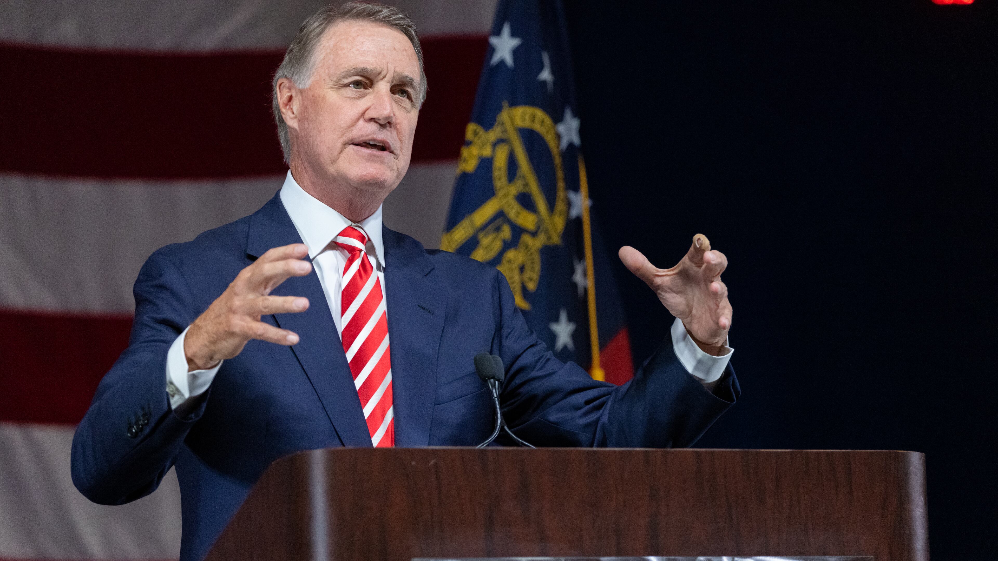 Former Republican U.S. Sen. David Perdue, now a candidate for governor, filed a lawsuit Friday seeking to inspect absentee ballots from the 2020 presidential election in Fulton County, repeating some of the same unproven allegations as in a lawsuit dismissed two months ago. Nathan Posner for the Atlanta-Journal-Constitution