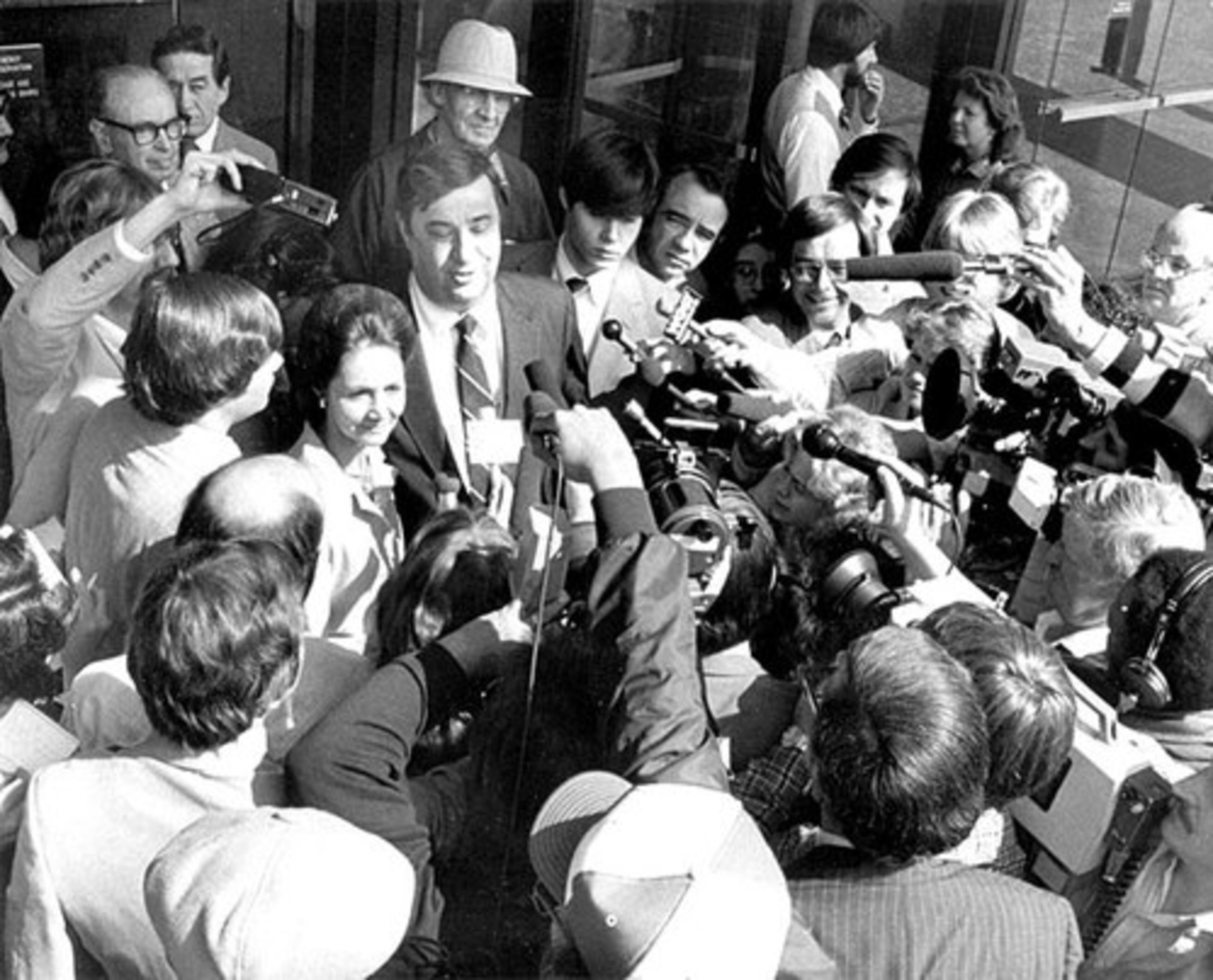 Three other charges were dismissed. The headlines about his acquittal, Lance would complain later, were smaller than those about the charges brought against him. Here, Lance, surrounded by his family, speaks to the press.