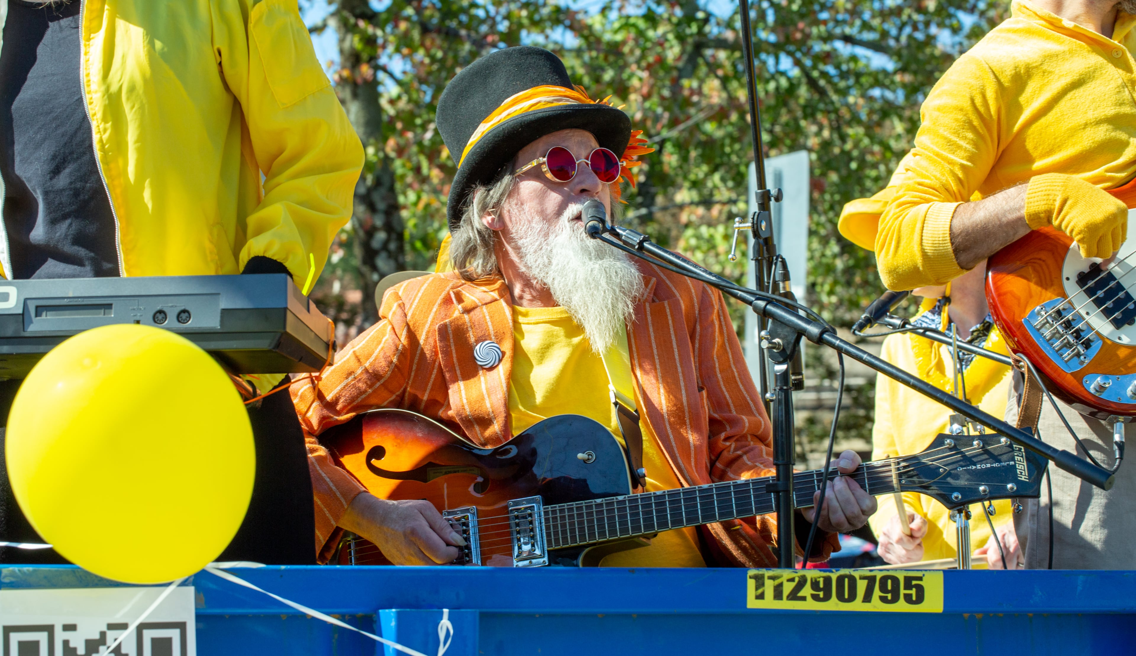 Lemonmnm performs on a float with the annual Little Five Points Halloween Parade on Sunday, Oct 23, 2022. (Jenni Girtman for The Atlanta Journal-Constitution)
