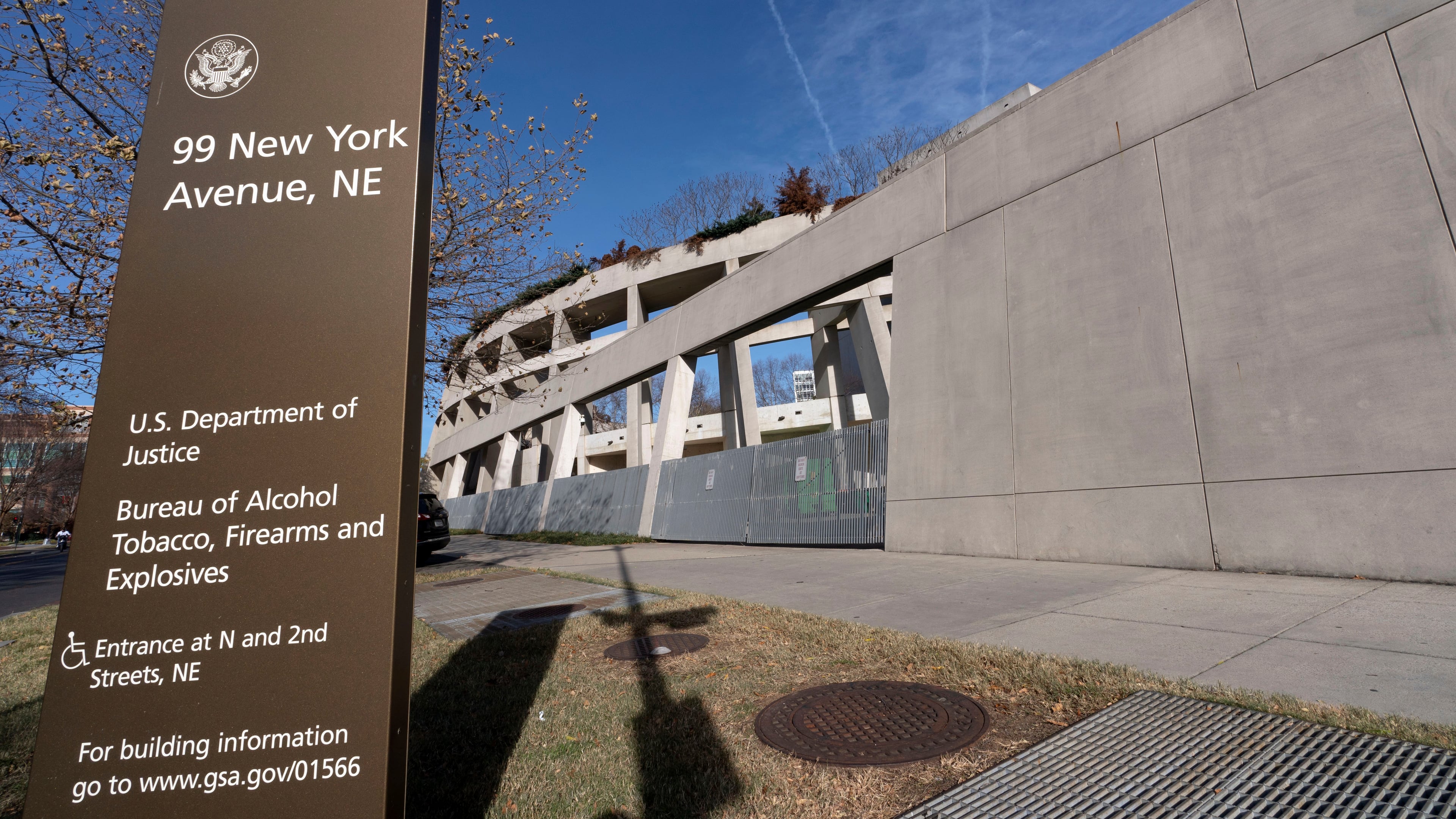 FILE - The Ariel Rios Federal Building, which houses the Bureau of Alcohol, Tobacco, Firearms and Explosives (ATF) is seen, Dec. 8, 2024, in Washington. (AP Photo/Jose Luis Magana, File)