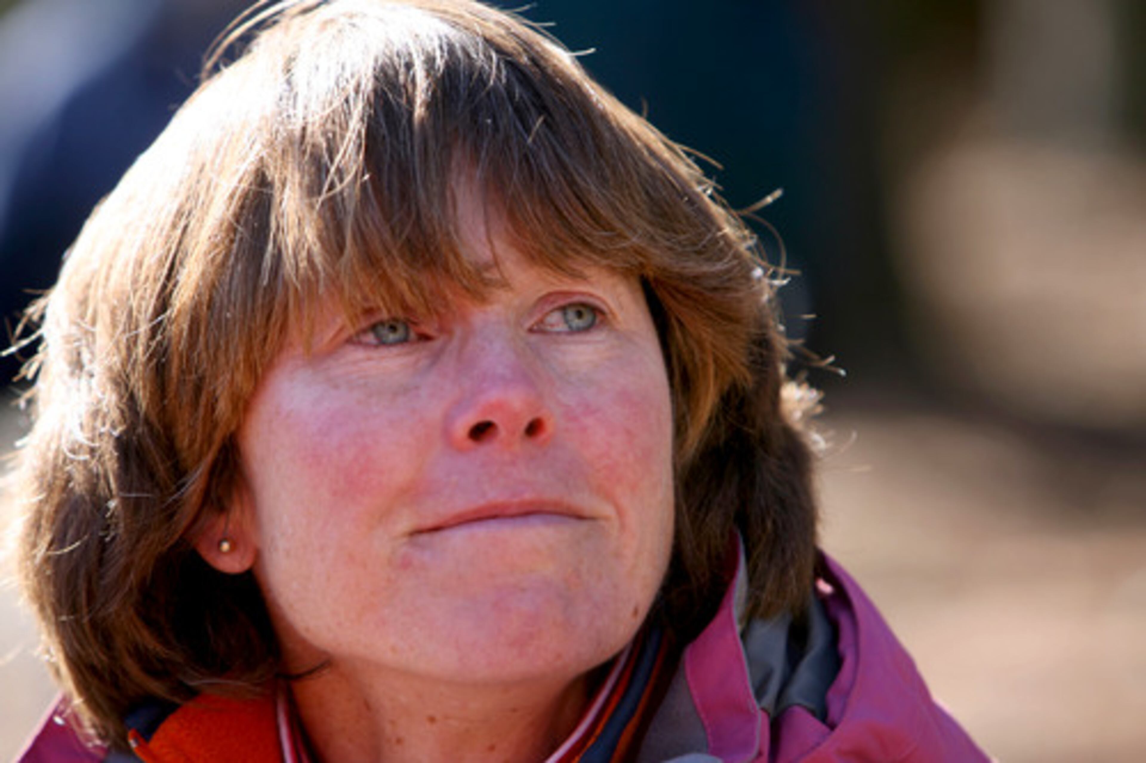 Blairsville, Thursday, Jan. 3: Dog trainer Pat Mitchell of Flowery Branch, who helped Meredith train Ella, came to the search area in North Georgia.
