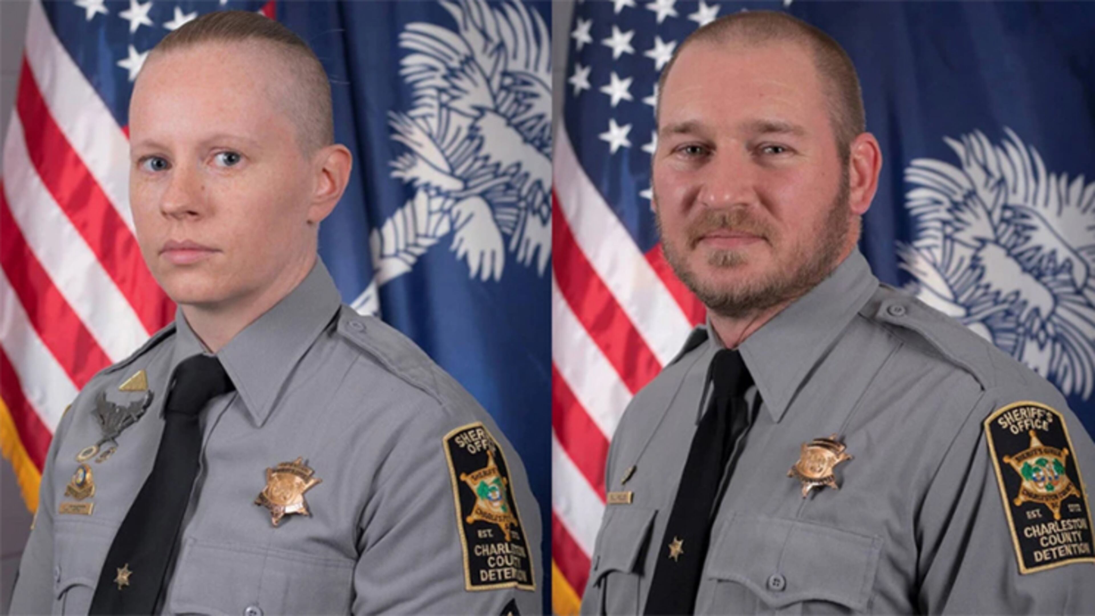 Sgt. Lindsay Fickett, left, and Detention Deputy Brian Houle were fired Monday, the Charleston County sheriff announced.