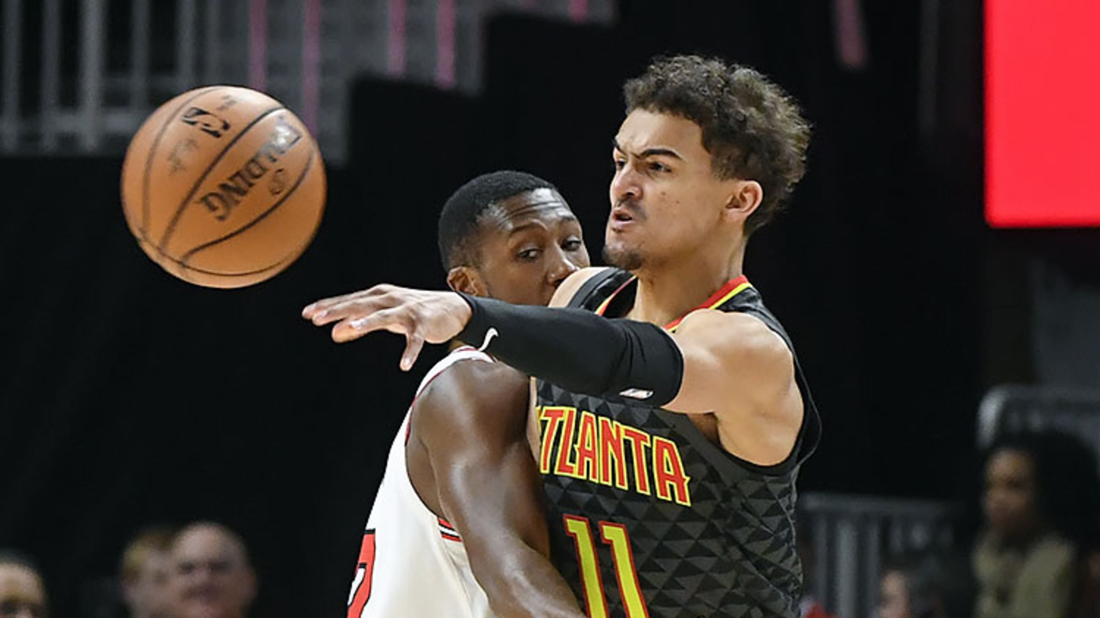 Hawks rookie Trae Young scored 49 points in a 168-161 4OT loss to the Bulls Friday.